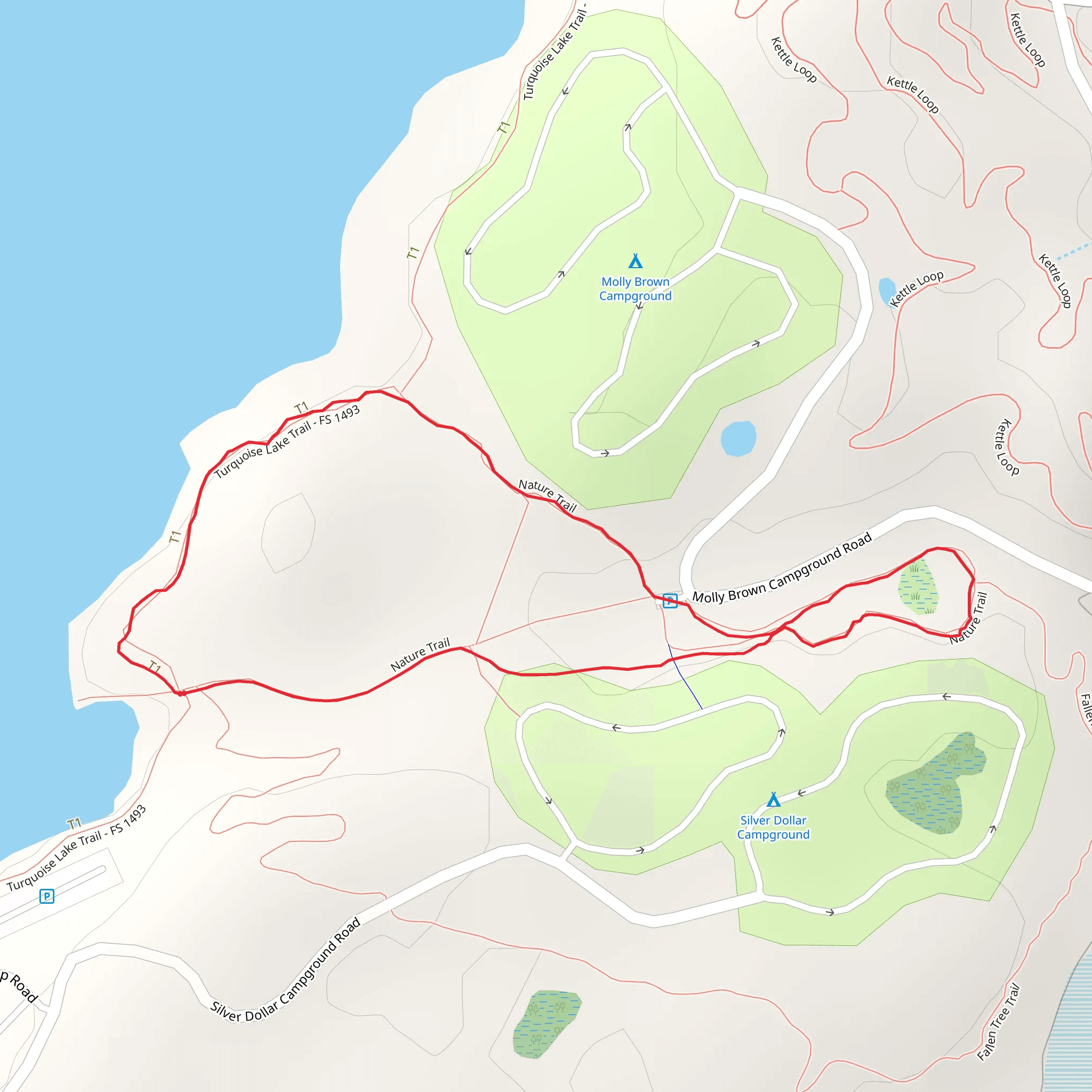 Turquoise Lake Nature Trail mobile static map