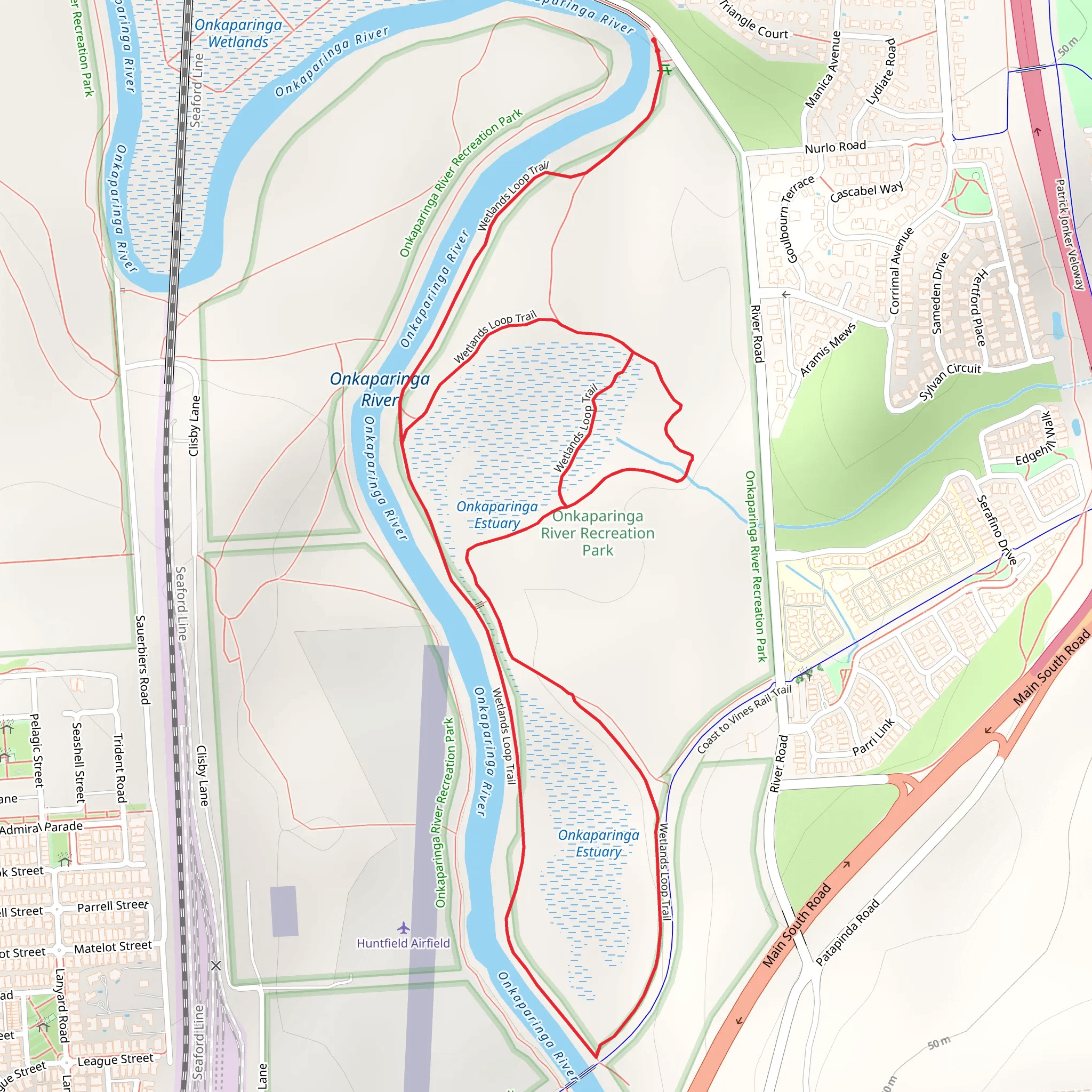 Wetlands Loop Trail mobile static map