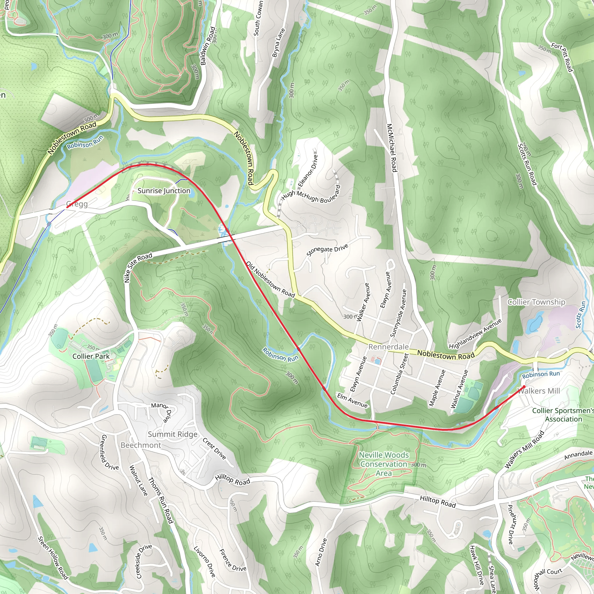 Panhandle Trail mobile static map