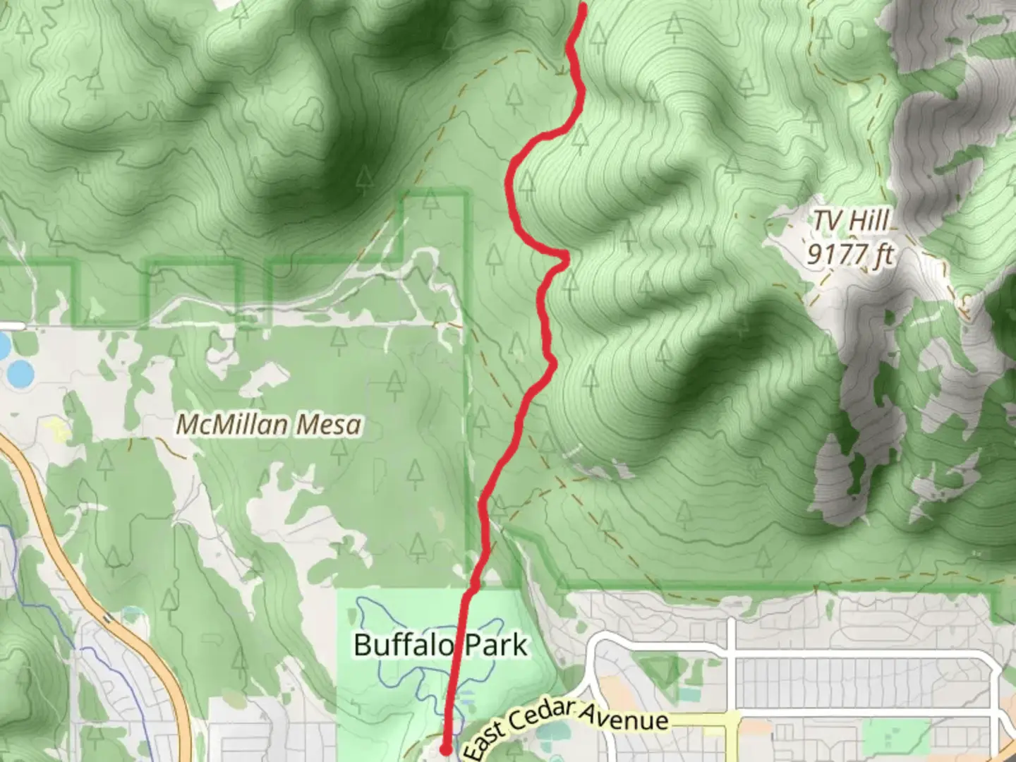 An image depicting the trail Old Duck Pond - Upper Oldham Trail and its surrounding area.