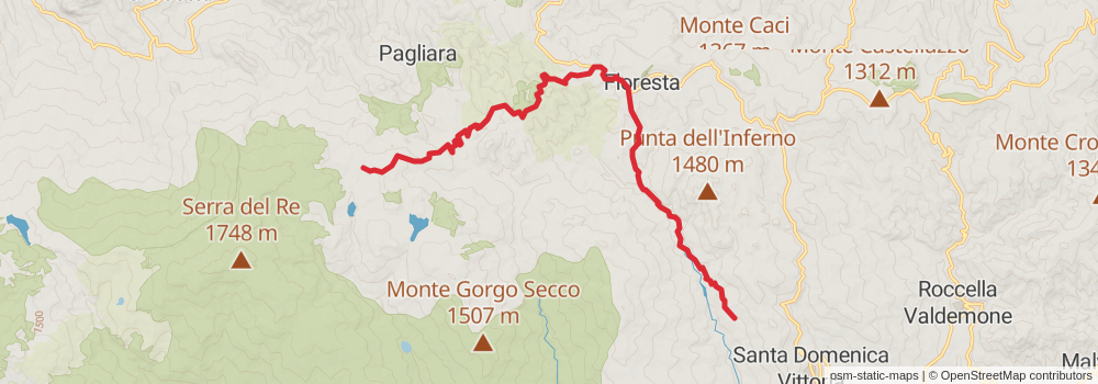 Sentiero Italia - Sicily Section stage 16 Map