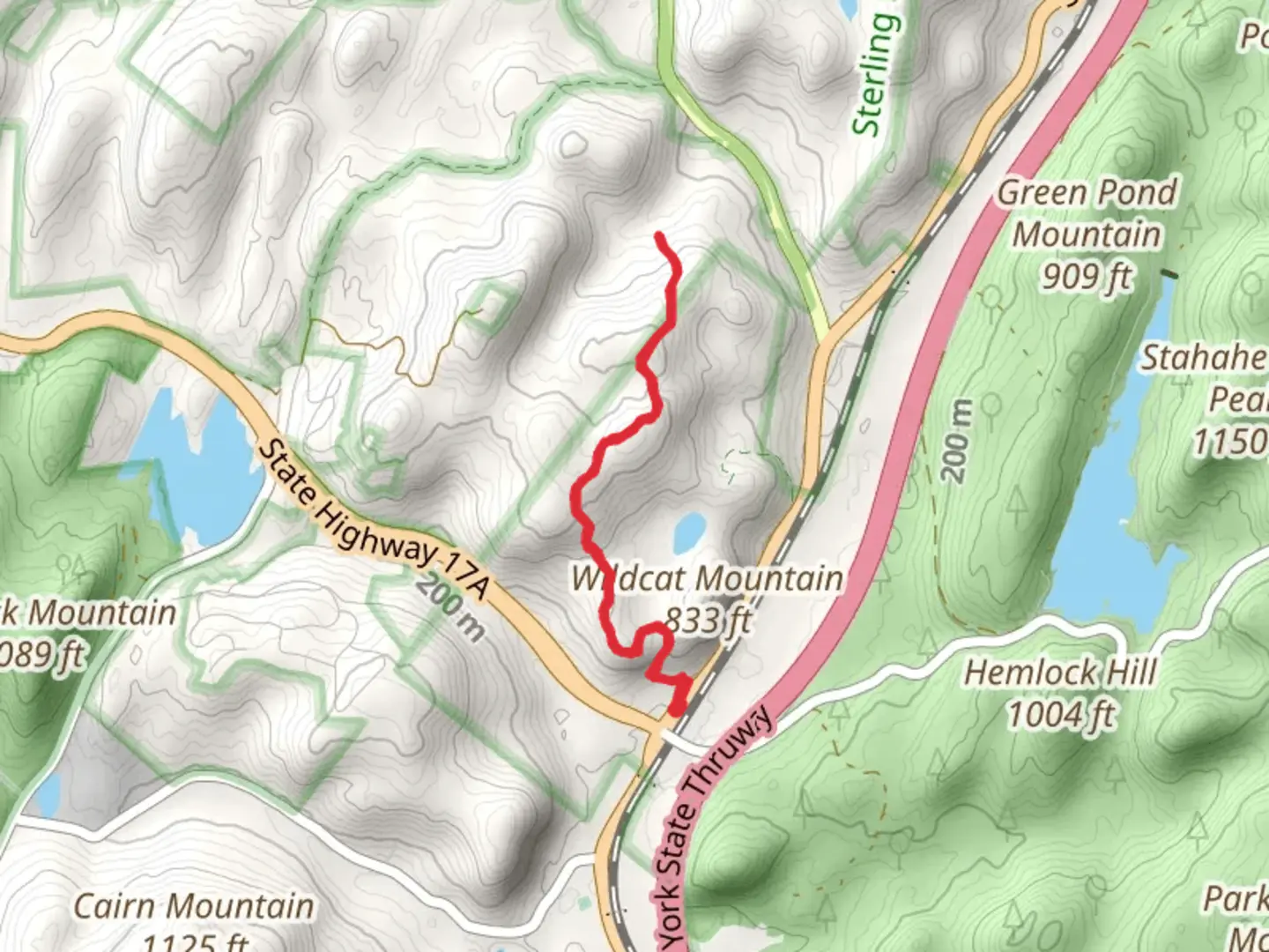 An image depicting the trail Wildcat Mountain Trail and its surrounding area.