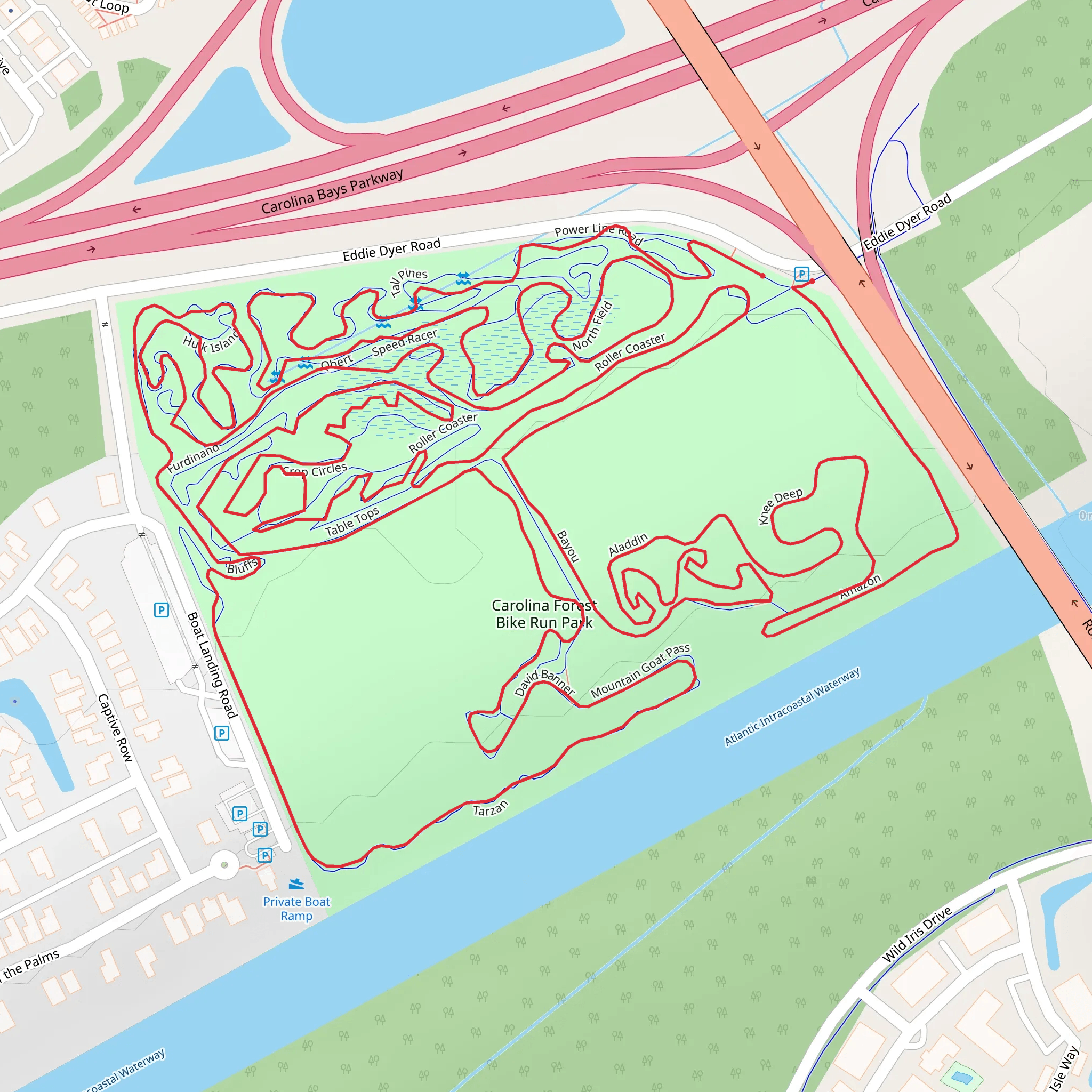 Hulk Island and Table Tops Loop mobile static map