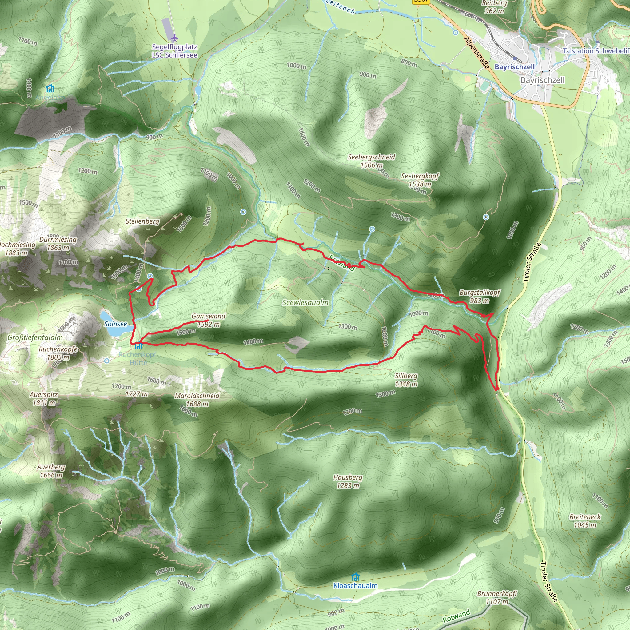 Gamswand, Soinsee and Steilenbach Via Alpina PurpleLoop mobile static map