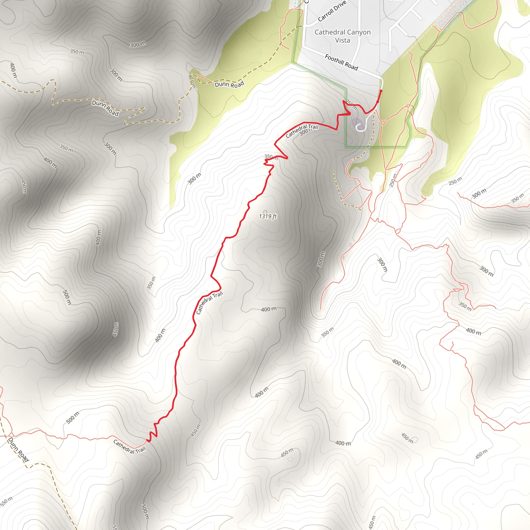 Cathedral Trail mobile static map