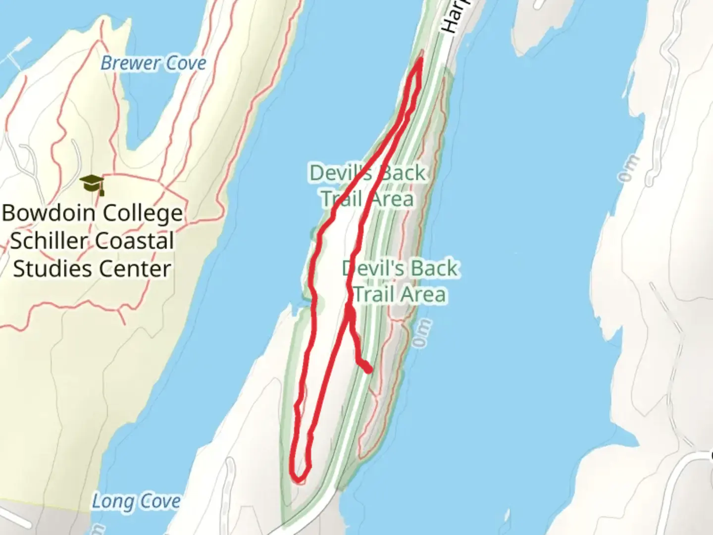 An image depicting the trail Long Cove - Harpswell Islands Road Loop and its surrounding area.