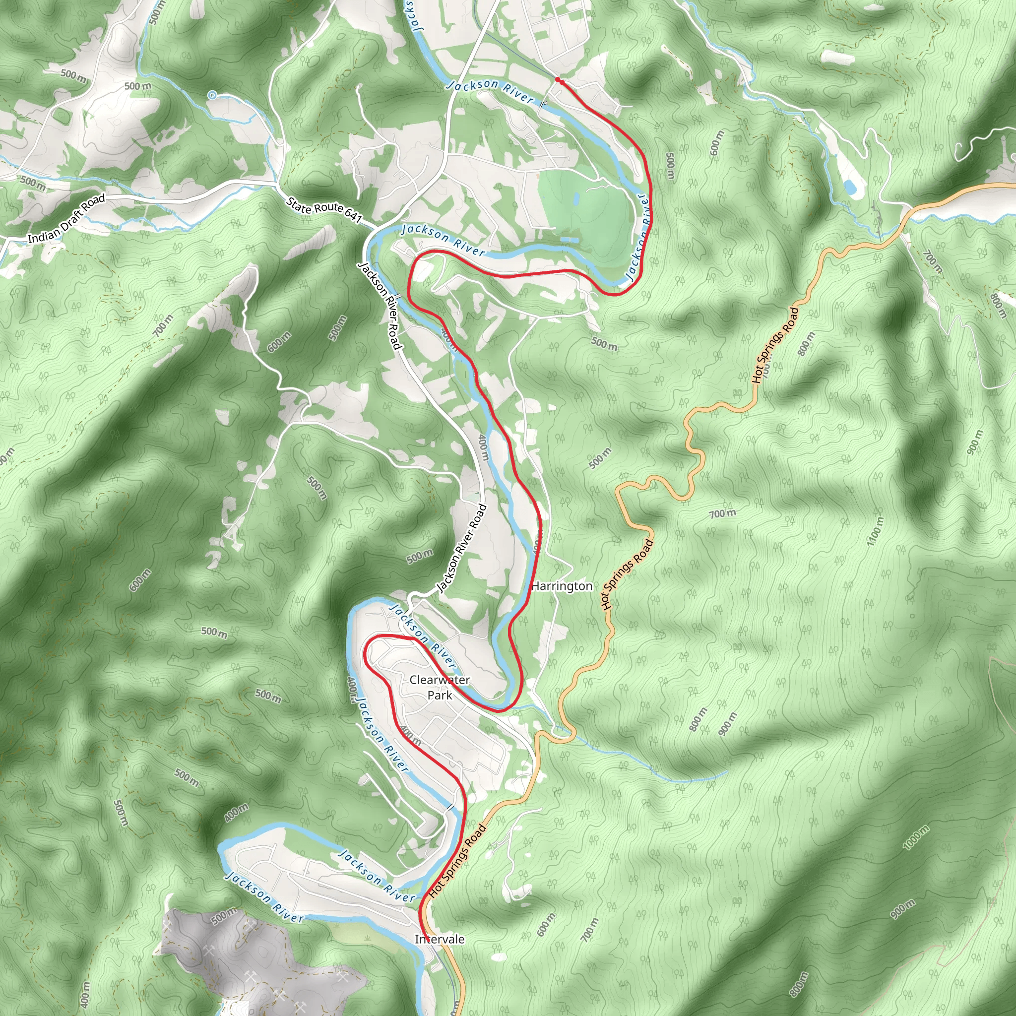 Jackson River Scenic Trail mobile static map