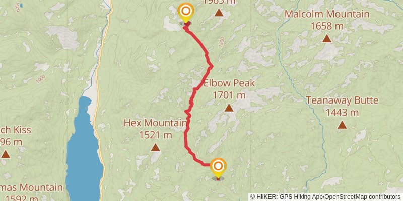 West Fork Teanaway Trail stage 2 Map