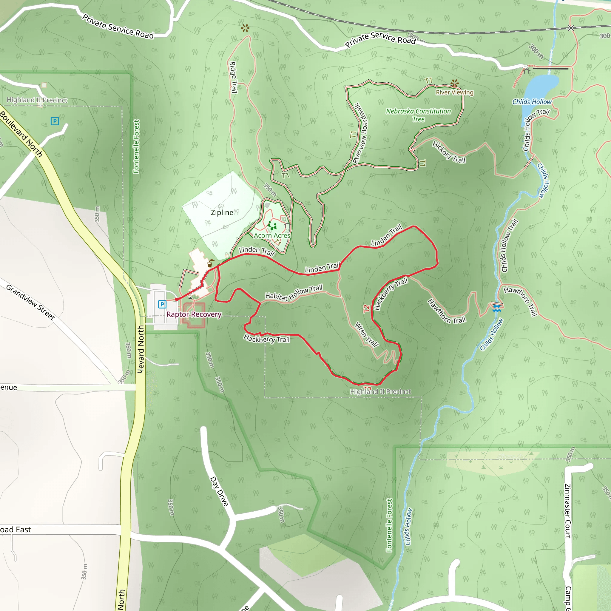 Hackberry Loop Trail mobile static map