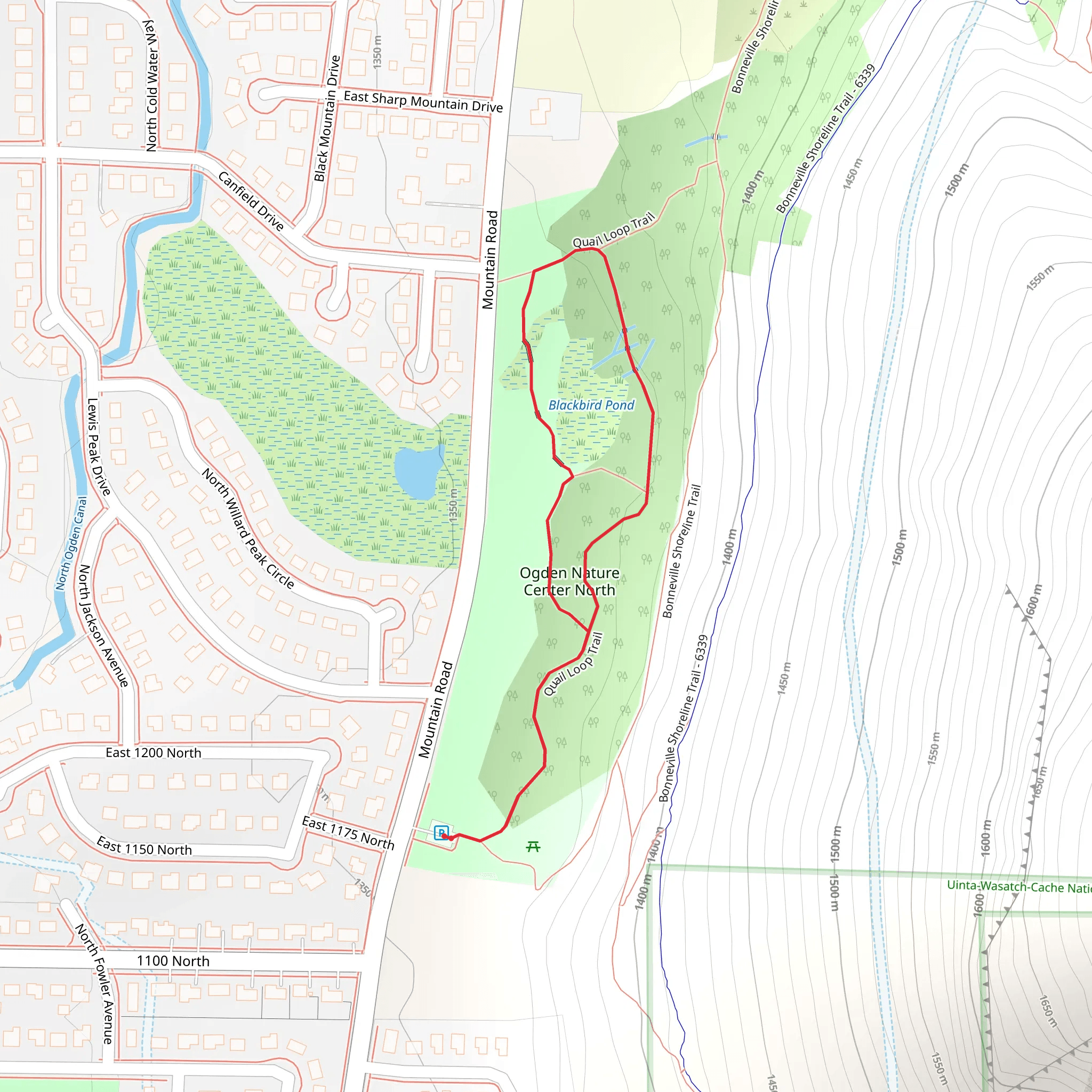 Quail Loop Trail mobile static map