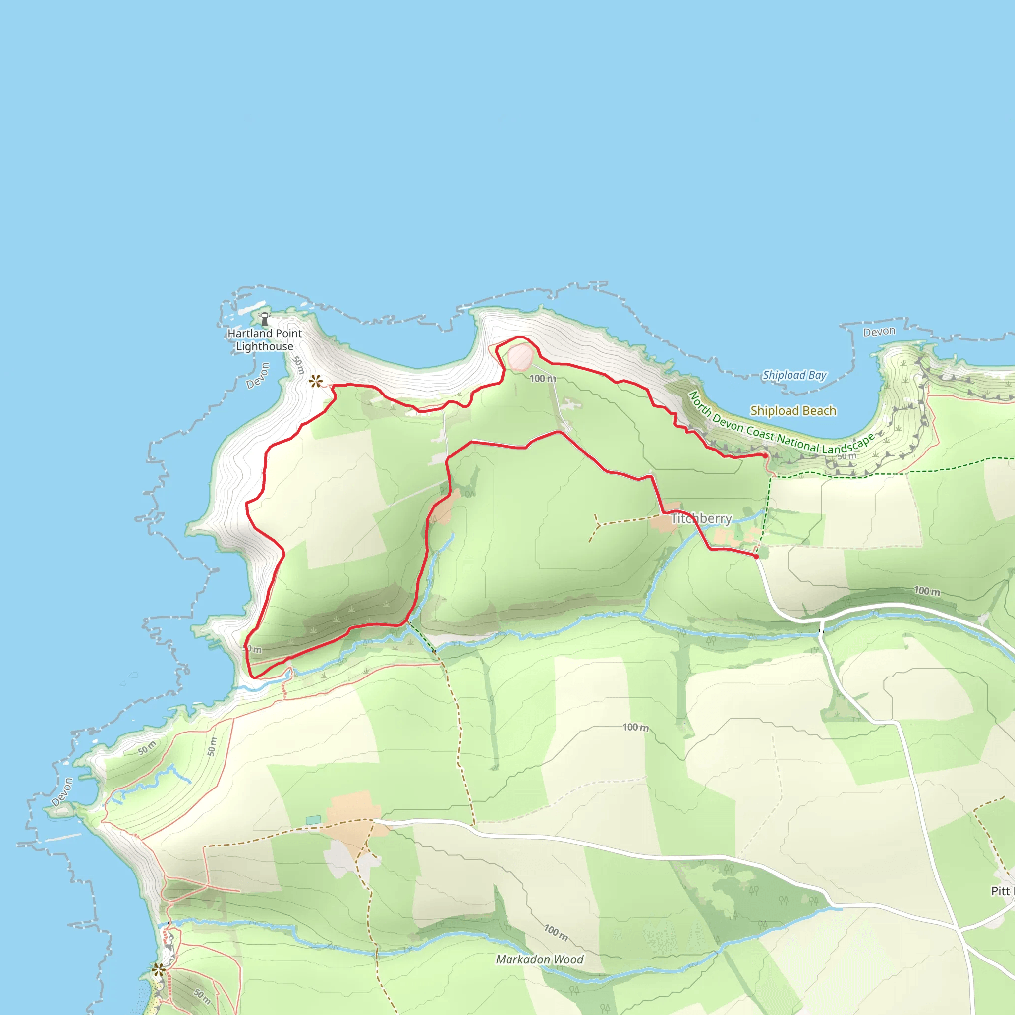 Hartland Point Circular mobile static map