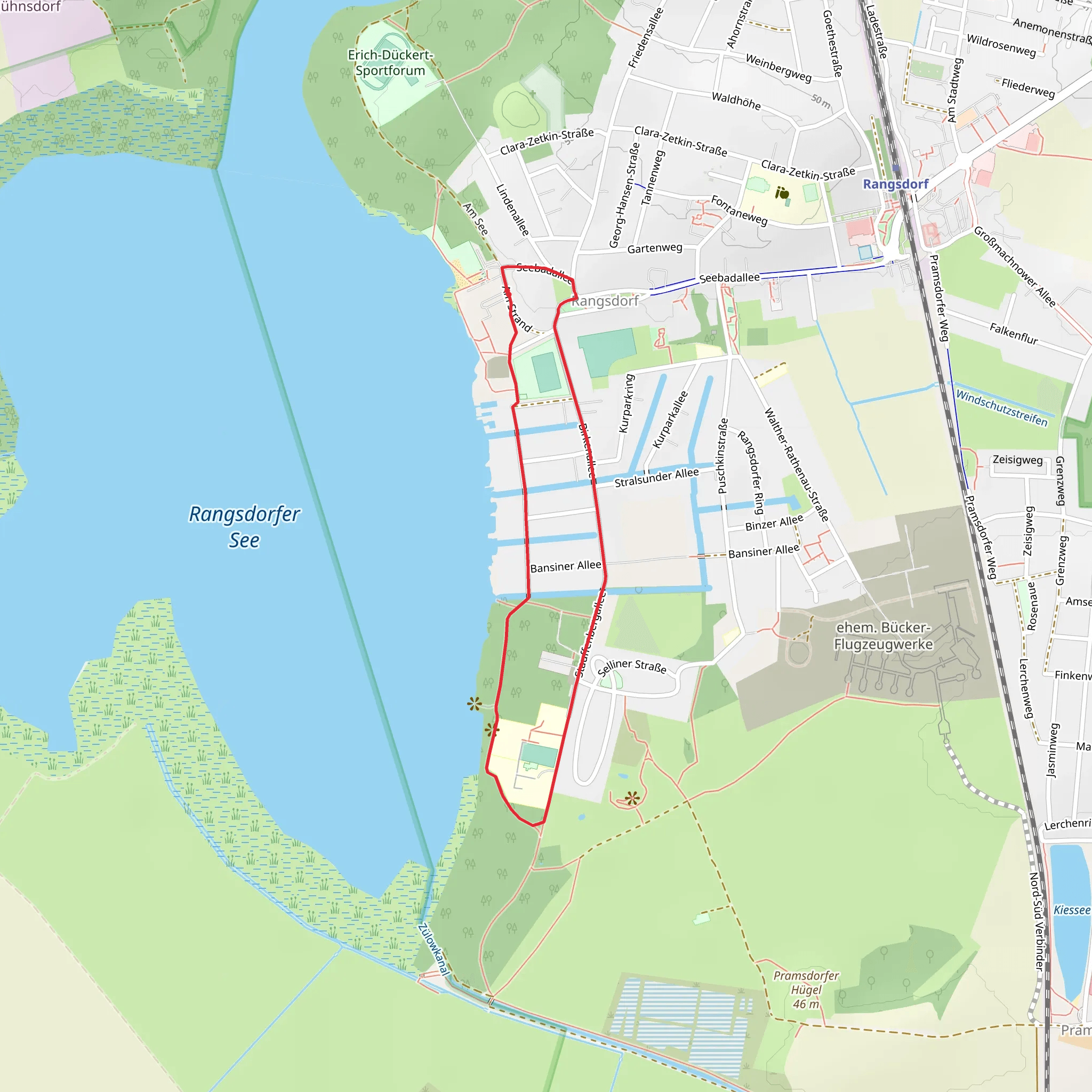 Rangsdorfer See Loop mobile static map