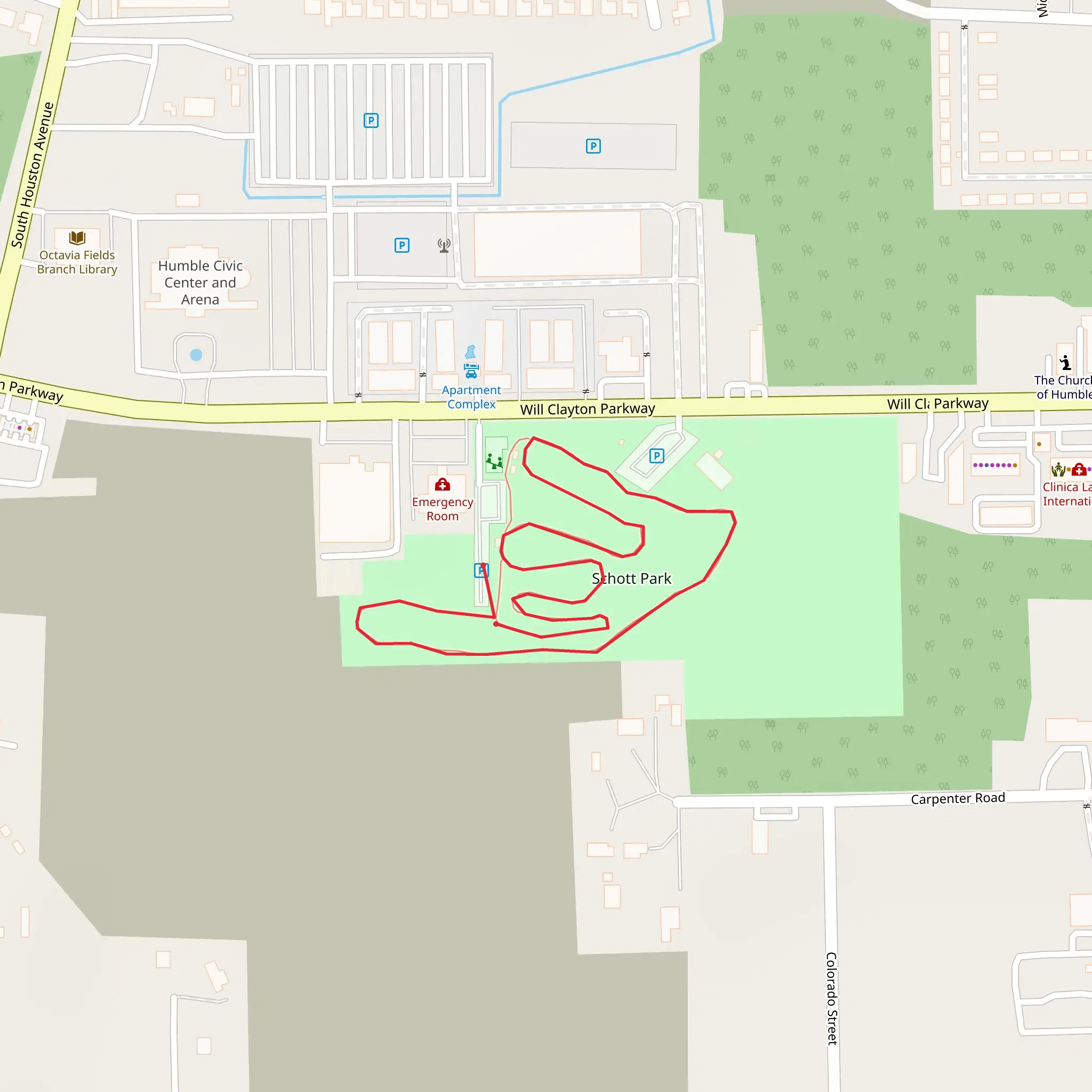 Schott Park Loop mobile static map
