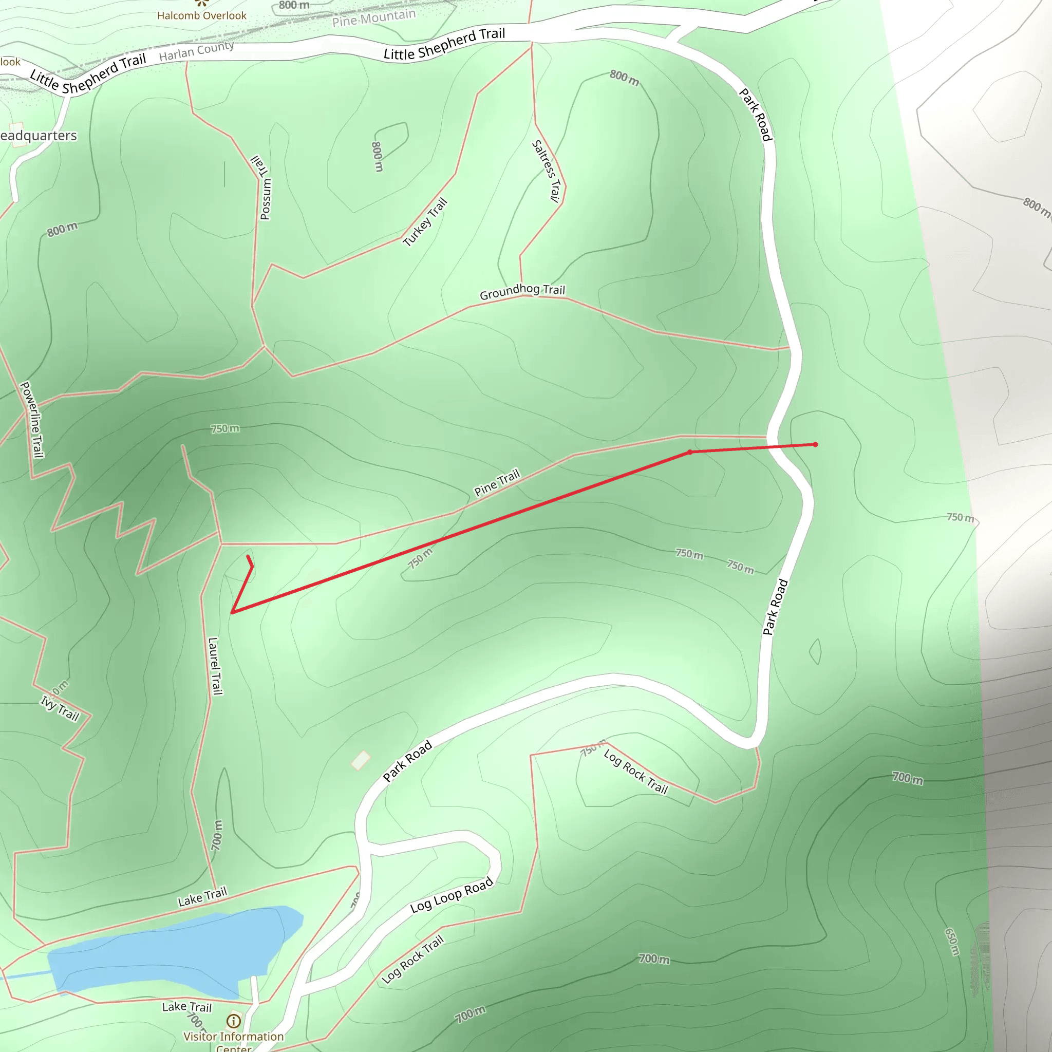 Pine Trail mobile static map