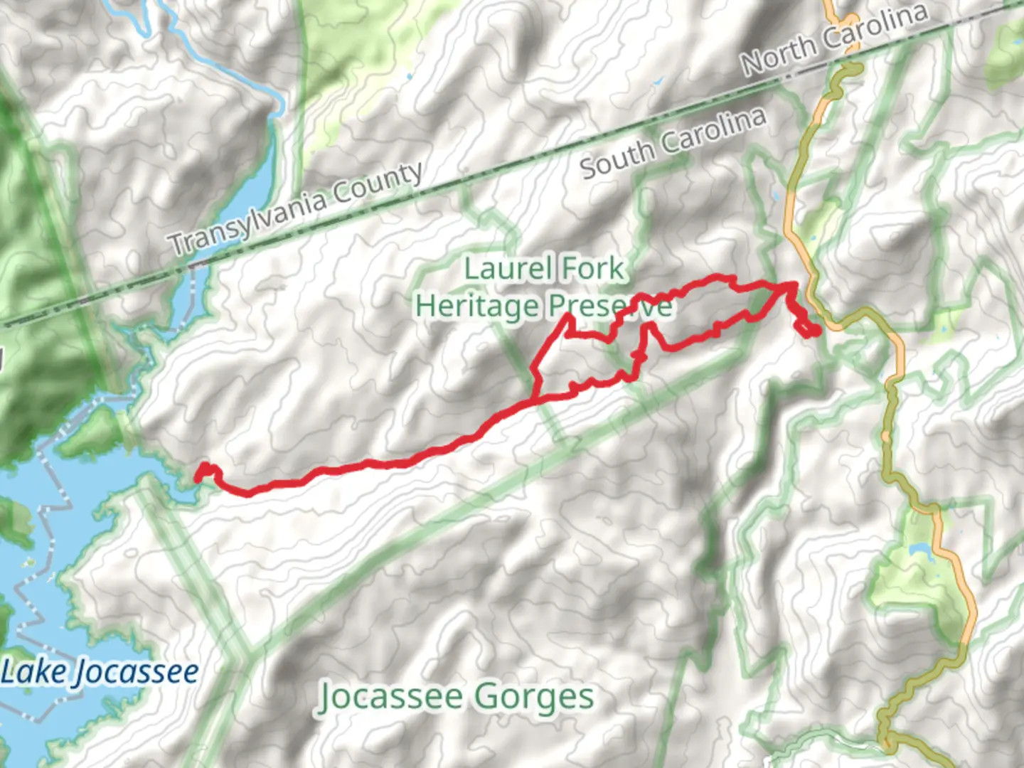 An image depicting the trail Foothills Trail and Horse Pasture Road Loop and its surrounding area.
