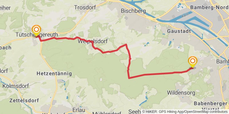 Steigerwald Panoramaweg stage 9 Map