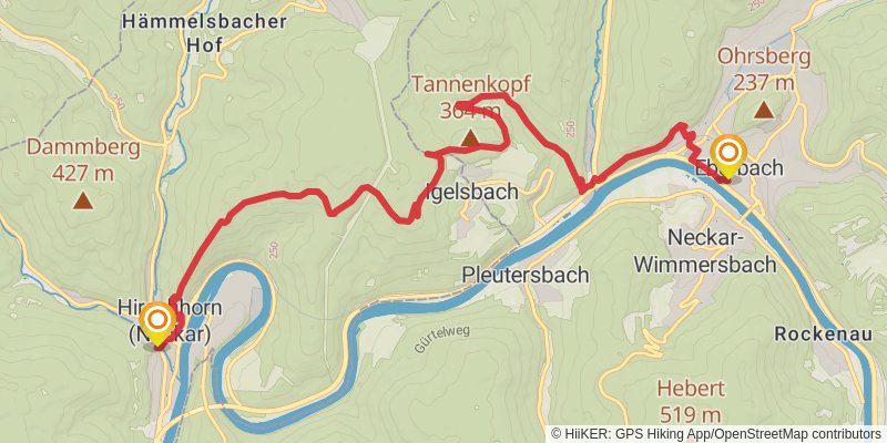 Neckarsteig stage 3 Map