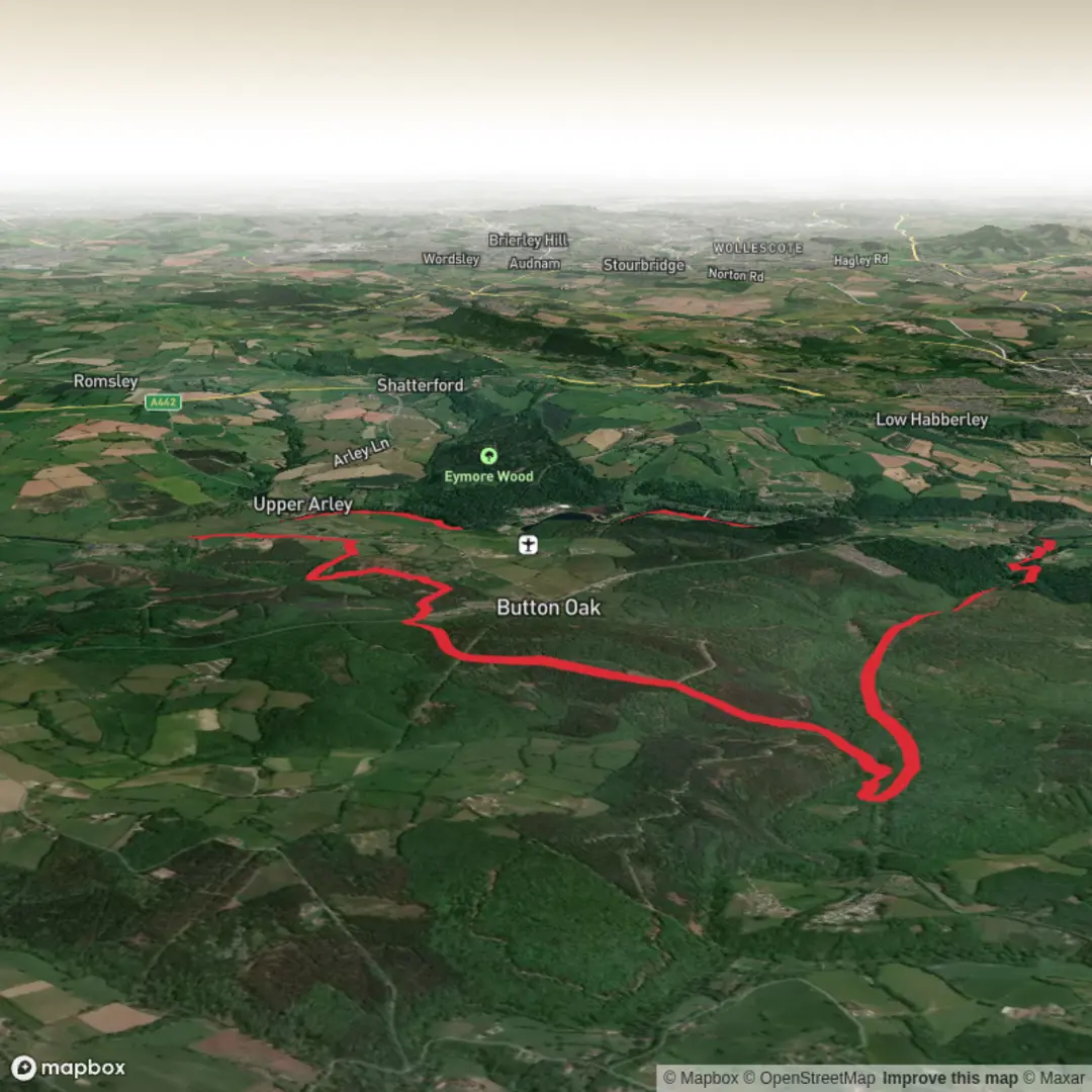 An image depicting the trail Wyre Forest and its surrounding area.