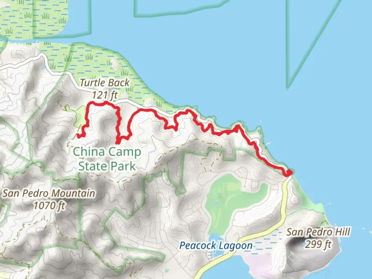 An image depicting the trail Shoreline Trail and its surrounding area.