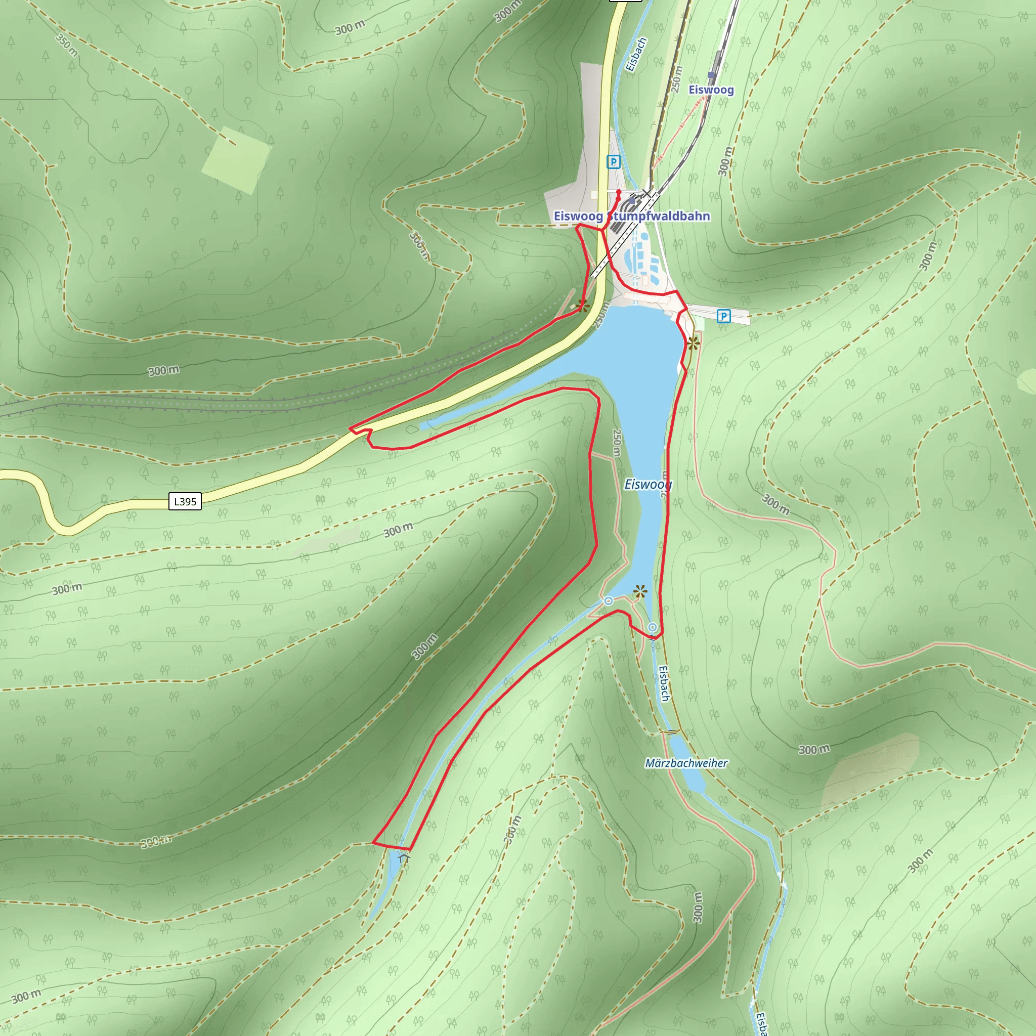 Badesee Eiswoog Loop mobile static map