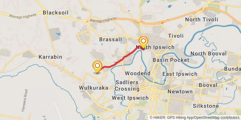 Brisbane Valley Rail Trail spur 1 Map