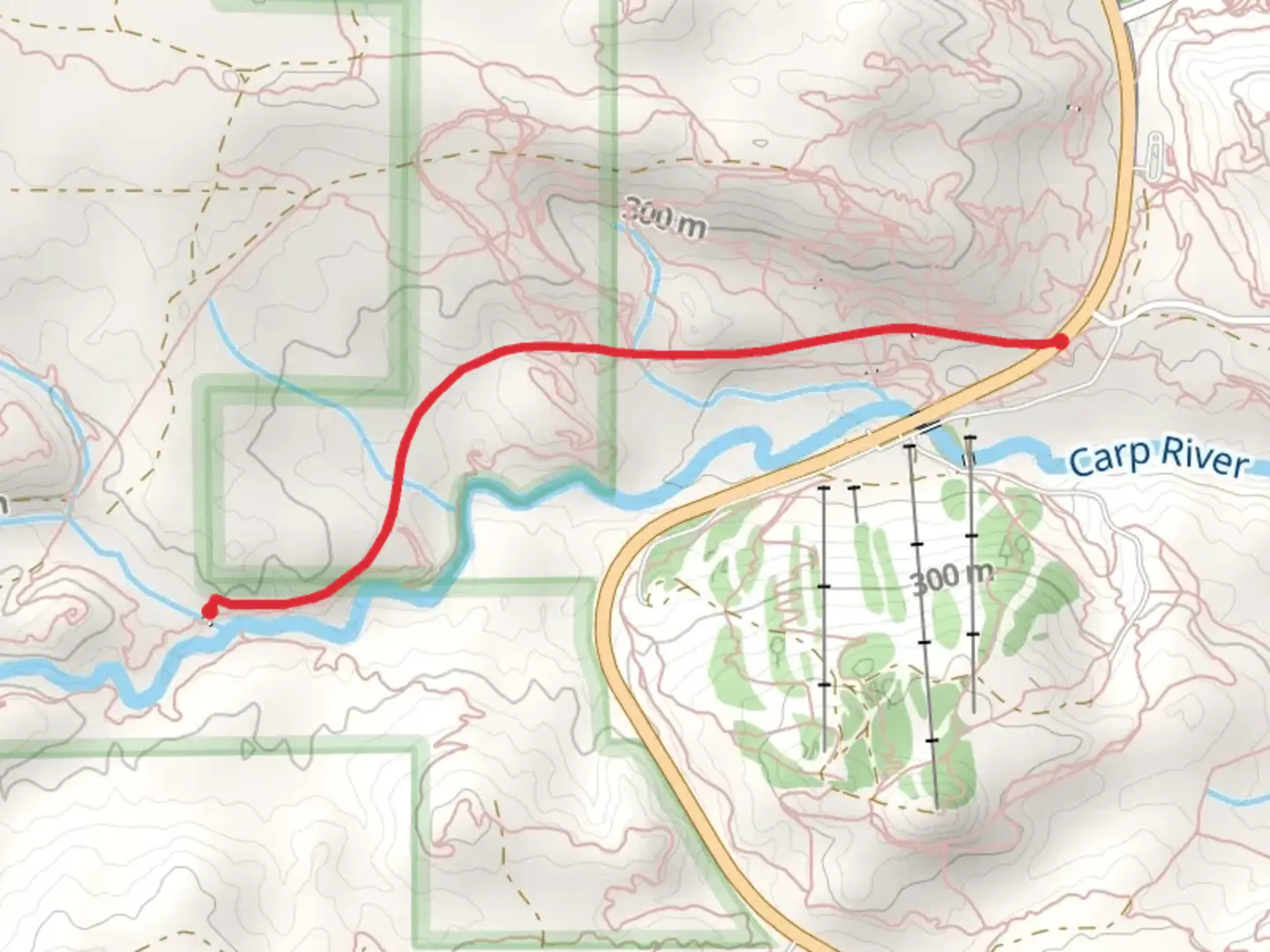 An image depicting the trail Marquette Mount Road and its surrounding area.