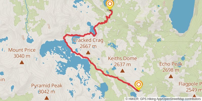 Tahoe Yosemite Trail via Tahoe Rim Trail stage 2 Map