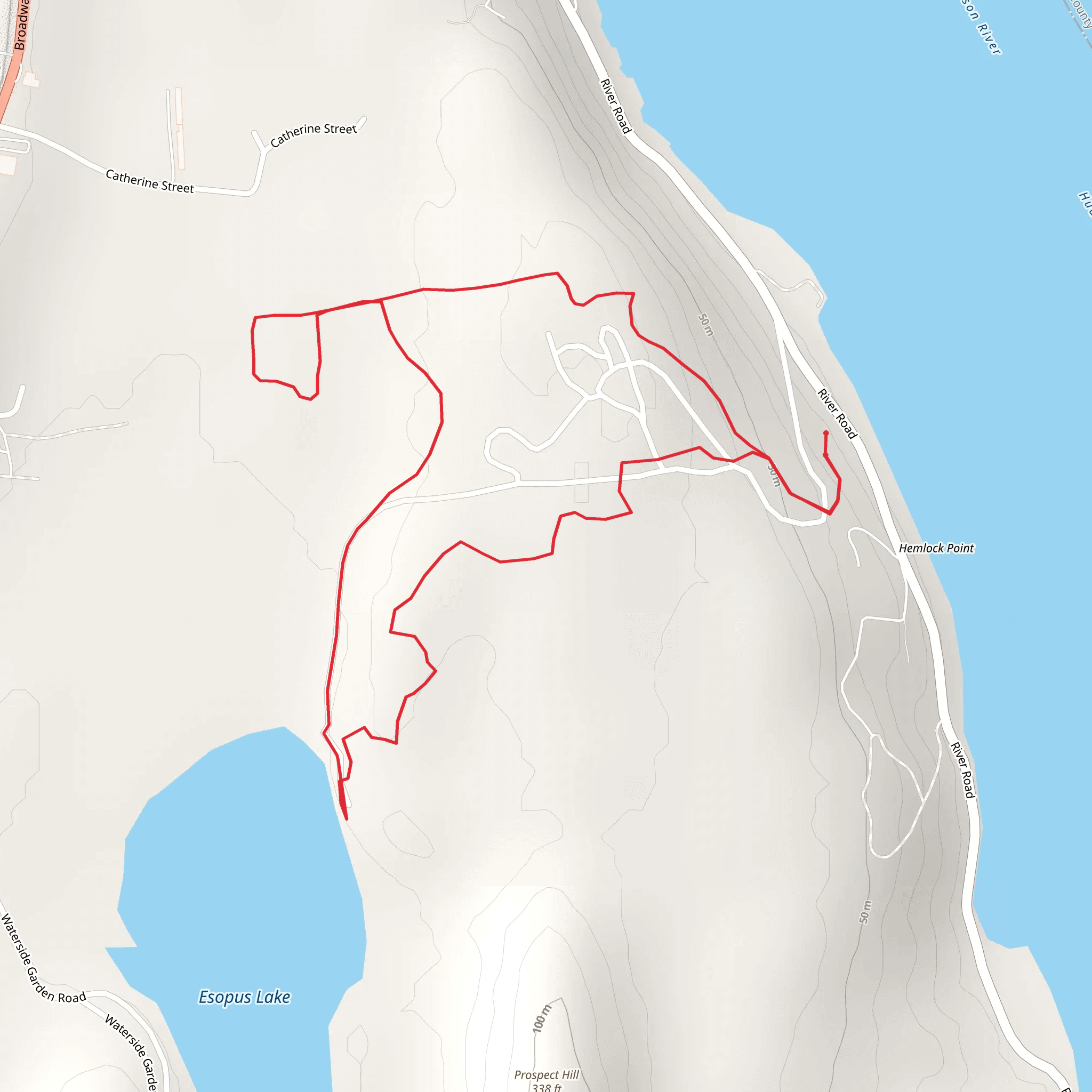Esopus Lake and Camp Chi-wan-da Loop mobile static map