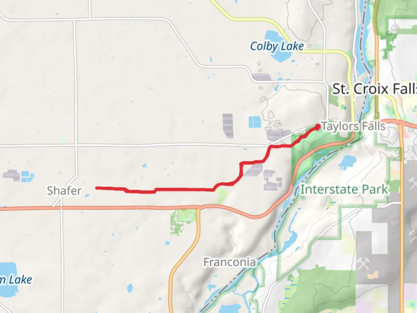 An image depicting the trail Swedish Immigrant Trail and its surrounding area.