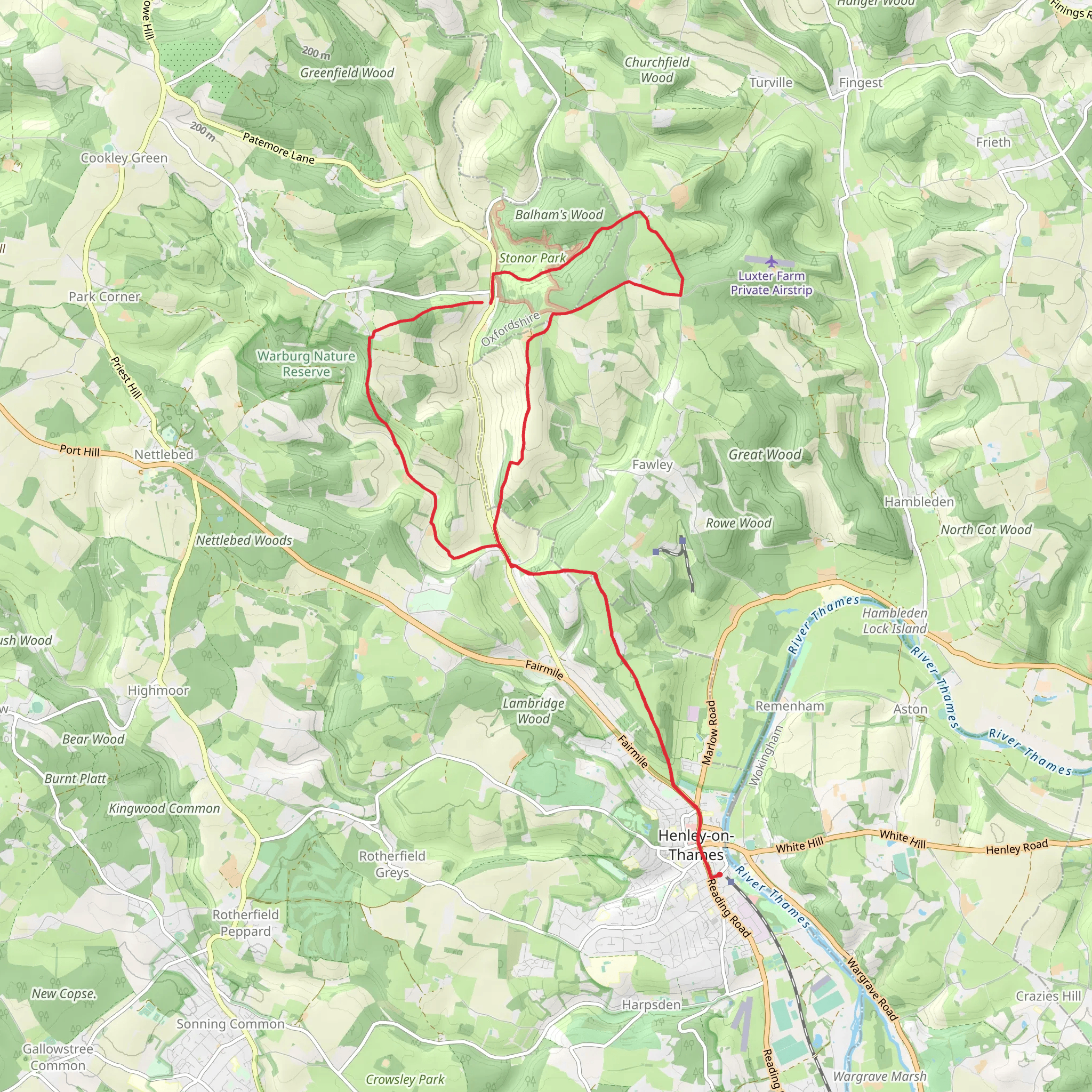 Henley-on-Thames - Middle Assendon and Stonor mobile static map