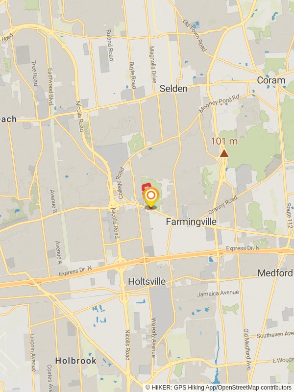 Farmingville Hills County Park Short Loop Trail mobile static map