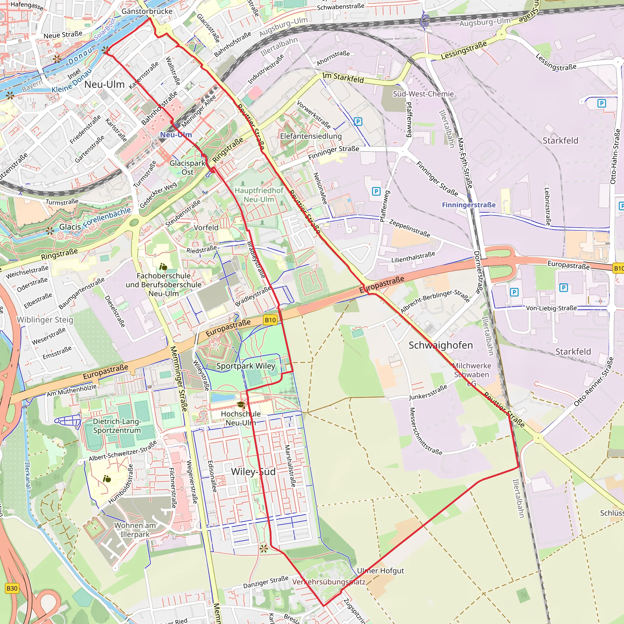 Neu Ulm Loop mobile static map