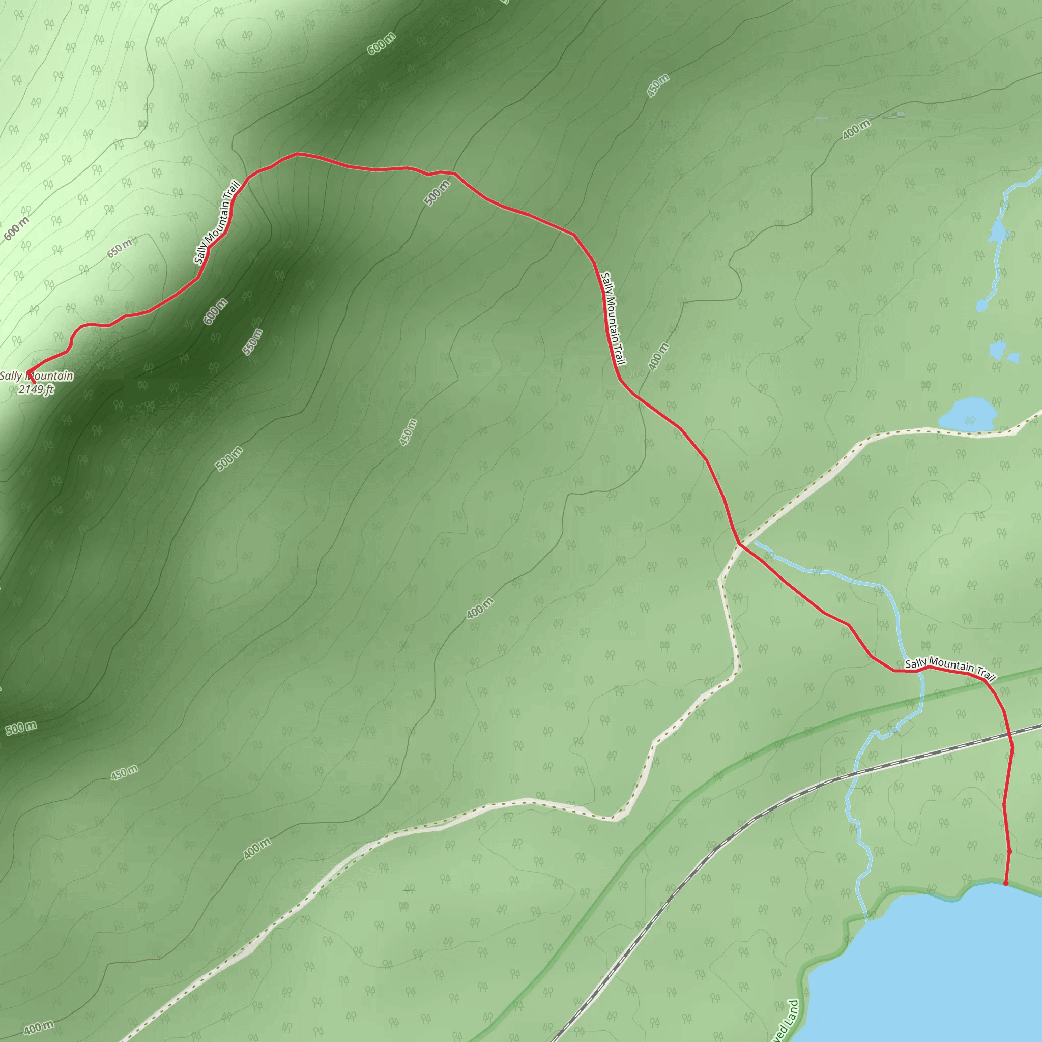 Sally Mountain Loop mobile static map