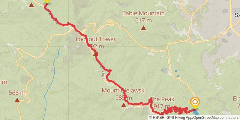 Bay Area Ridge Trail stage 43 Map