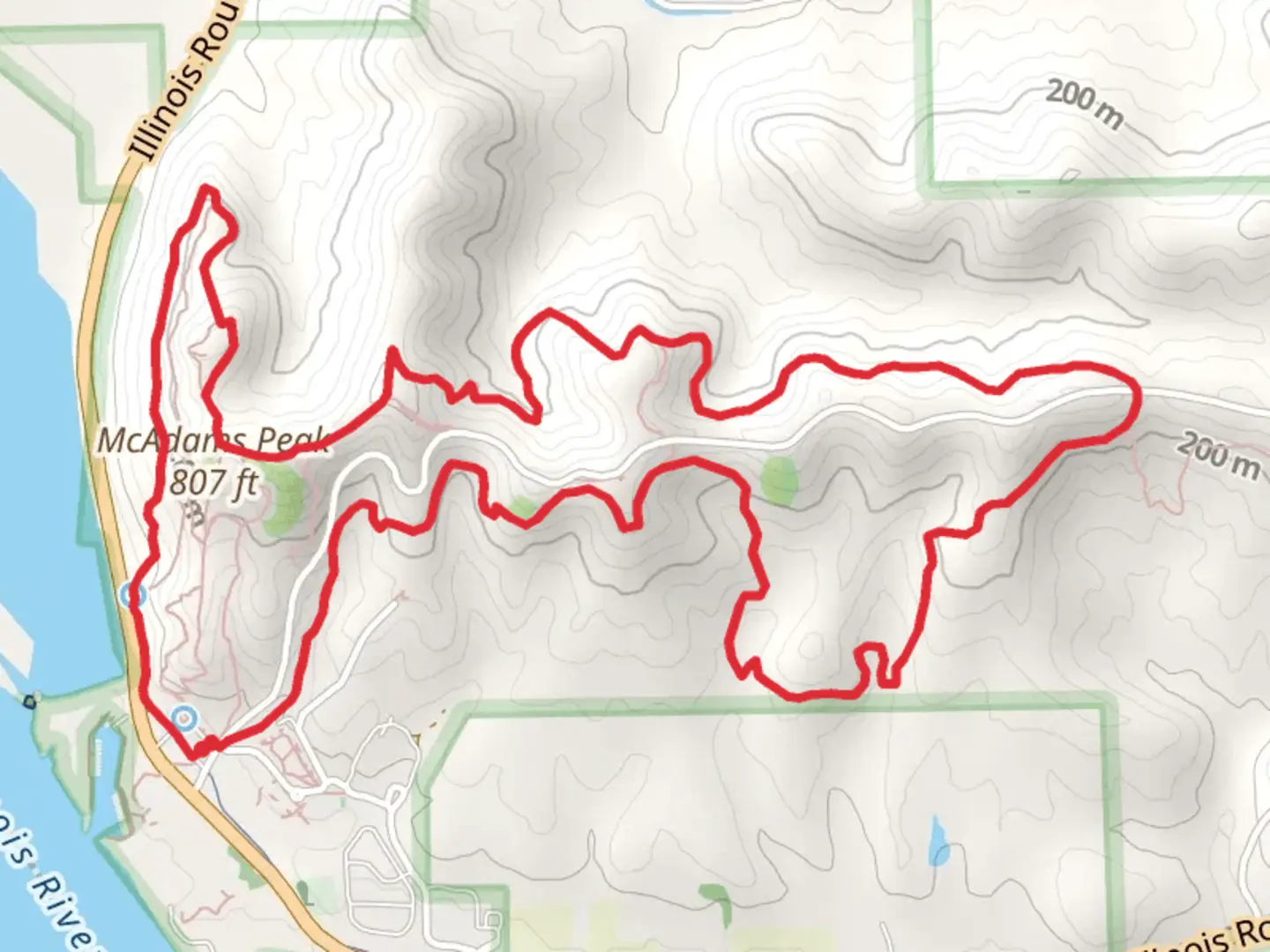 An image depicting the trail Twin Springs and Mcadams Peak Loop and its surrounding area.