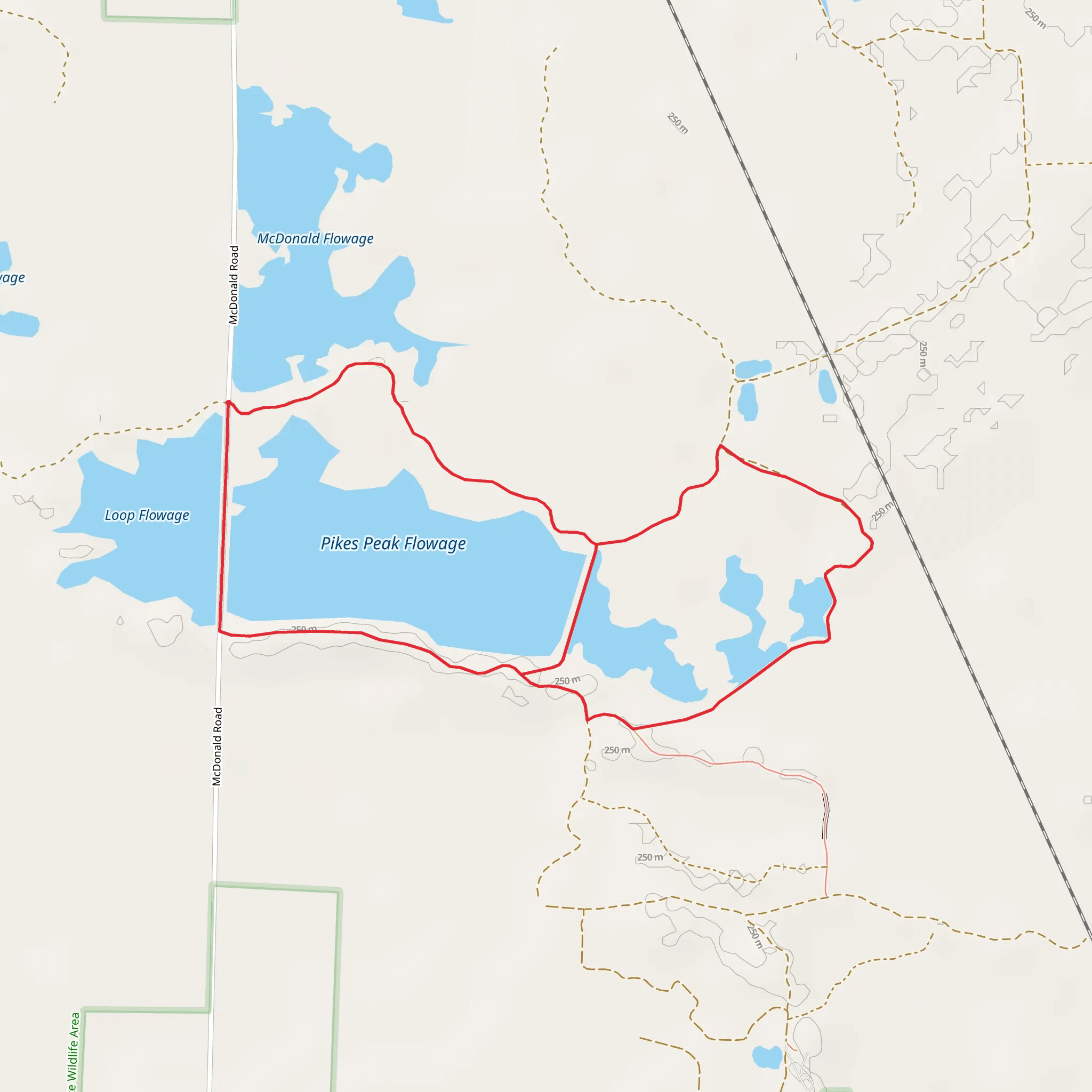 Pikes Peak Flowage Loop mobile static map