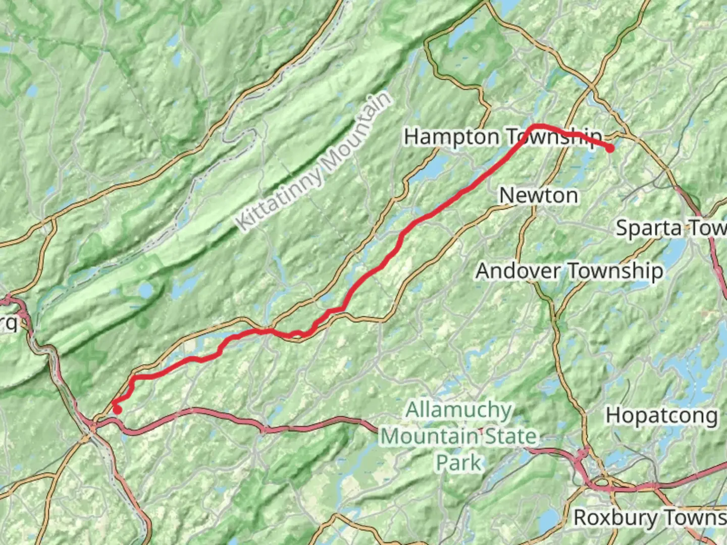 An image depicting the trail Paulinskill Kill via Paulinskill Valley Trail and its surrounding area.
