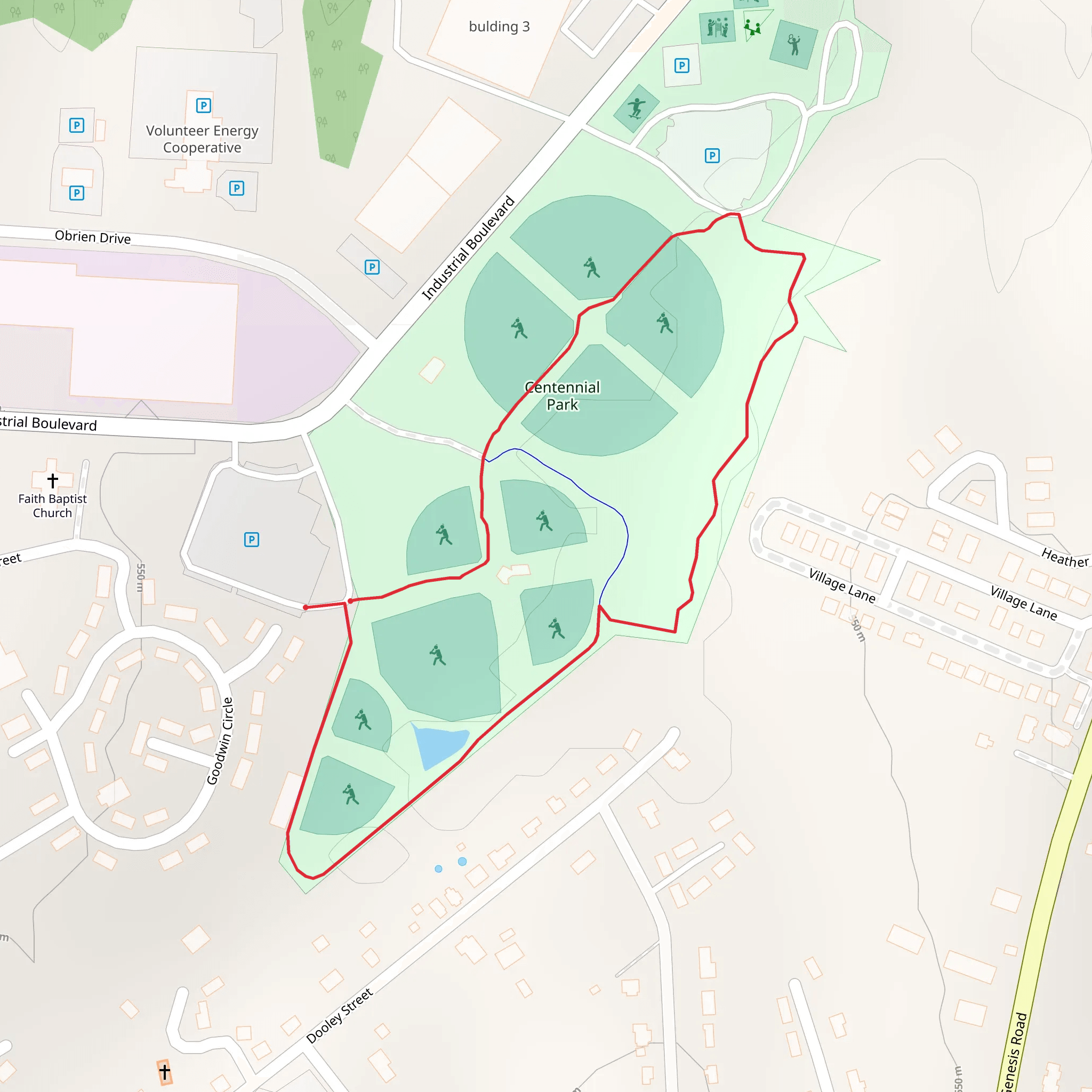 Centennial Park Loop mobile static map