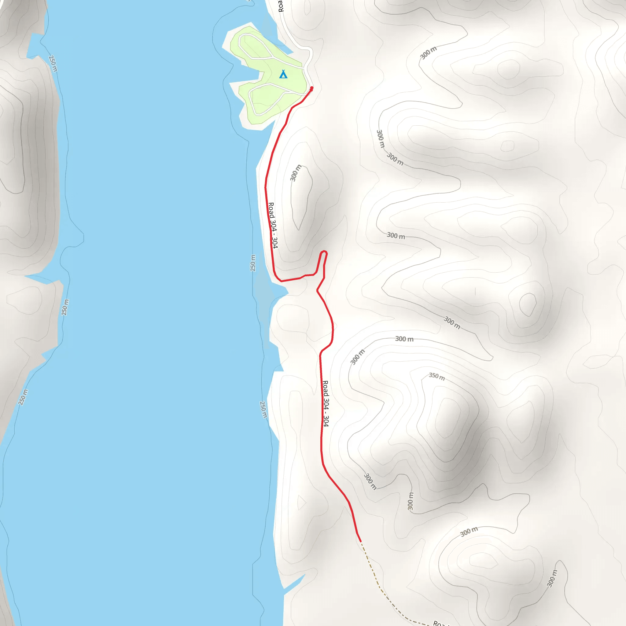 Stony Gorge Reservoir Shore Walk from Road 304 mobile static map