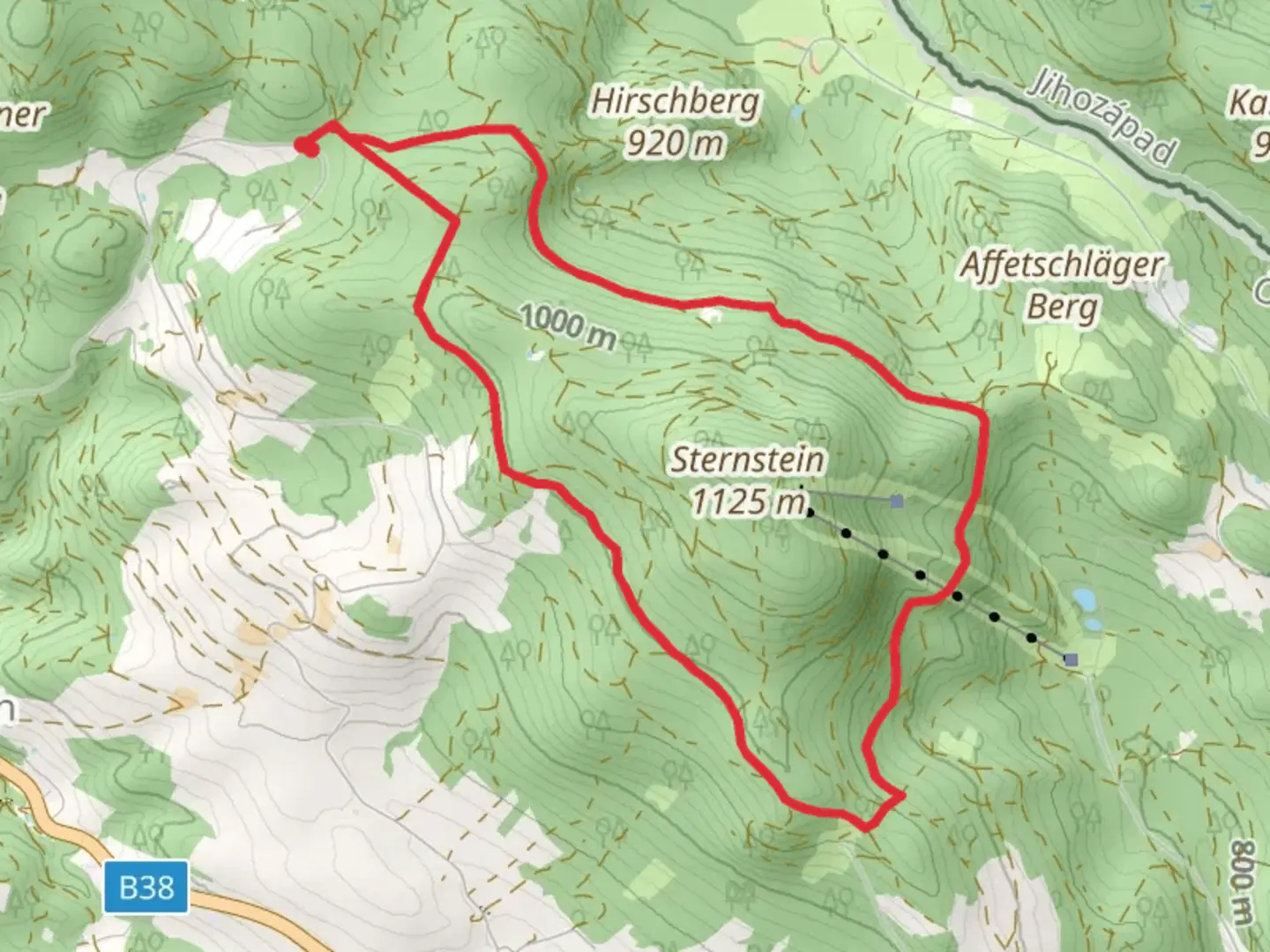 An image depicting the trail Sternsteinrunde - 28 and its surrounding area.