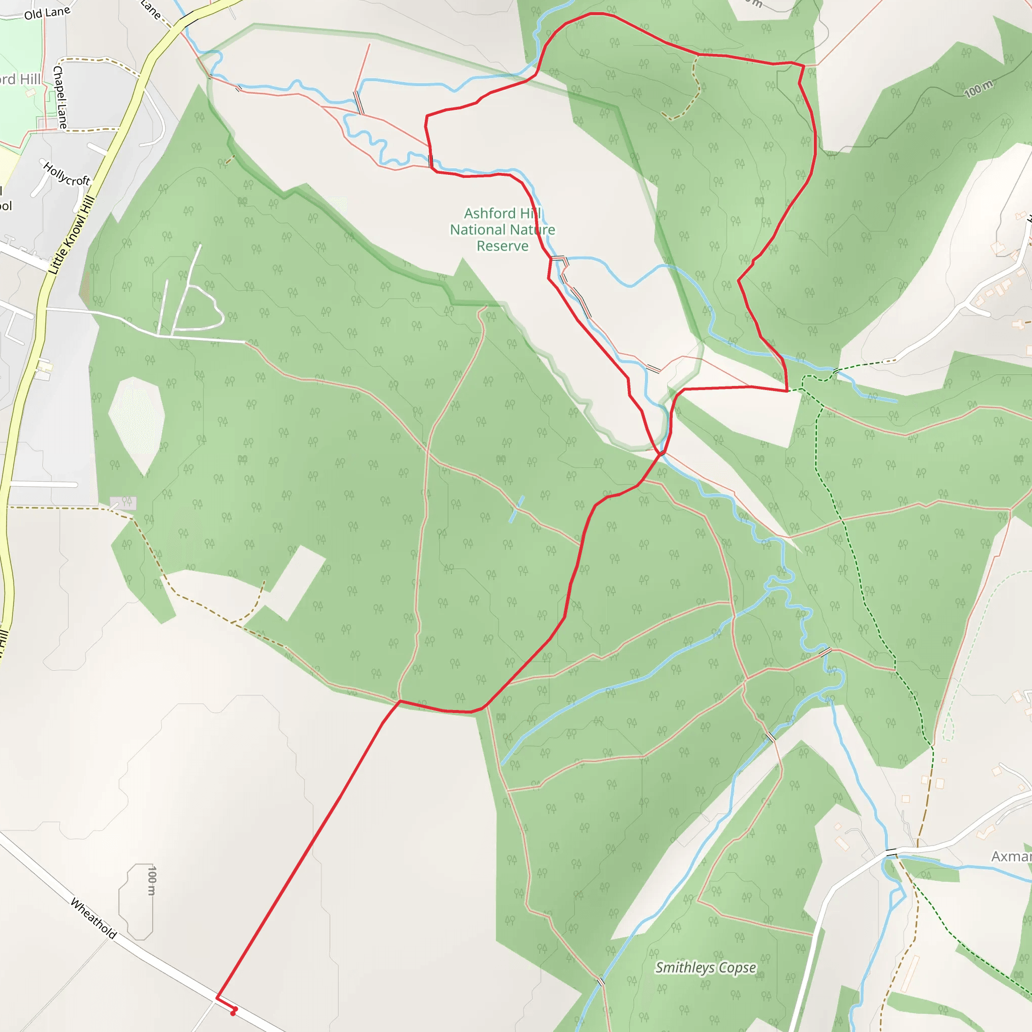 Ashford Hill National Nature Reserve mobile static map