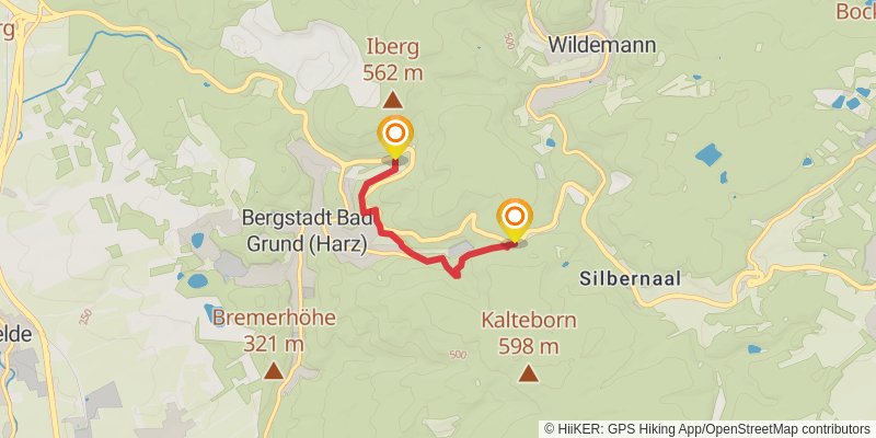 Harzer Baudensteig alt 1 Map