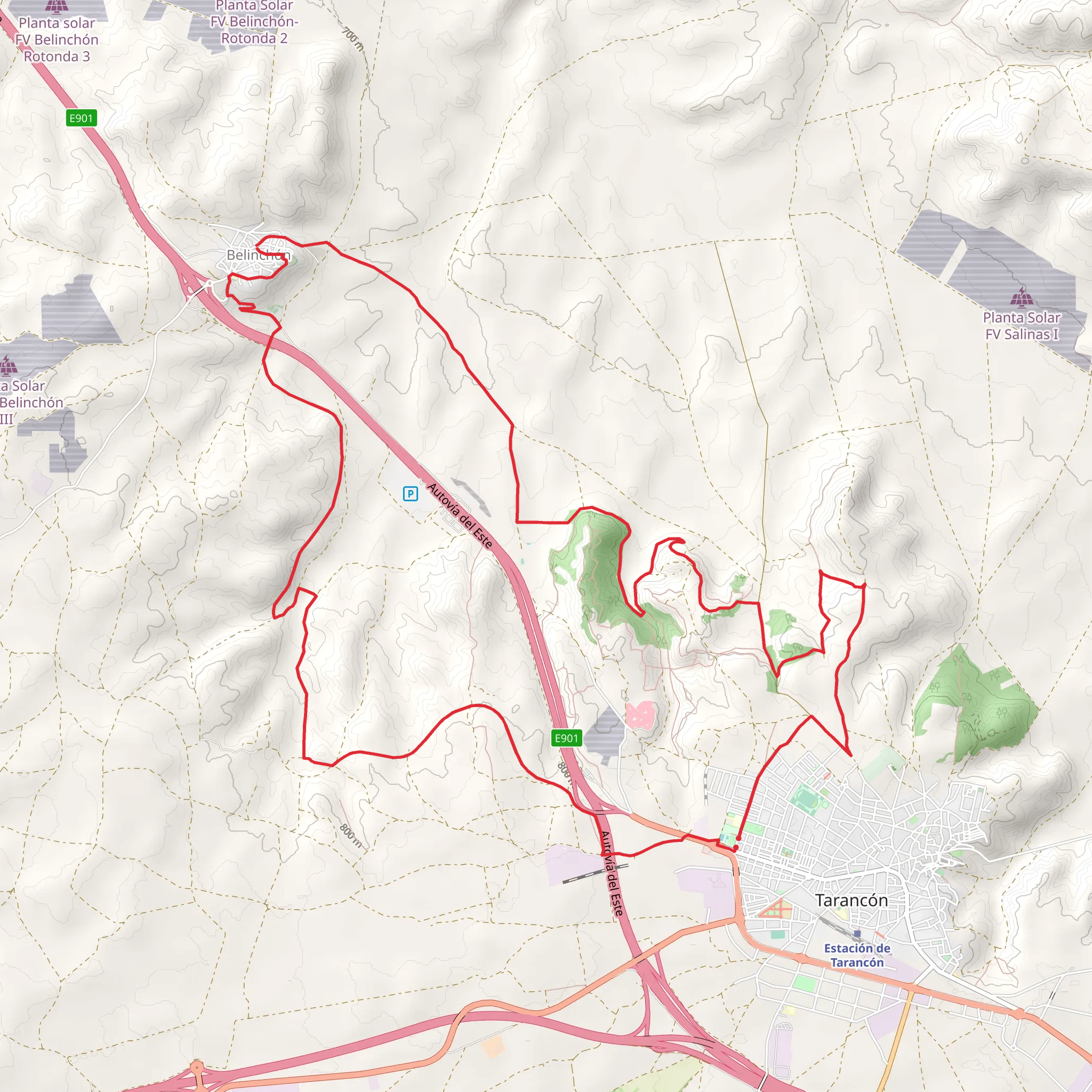 Path of the Vía Negrín PR CU 116 mobile static map
