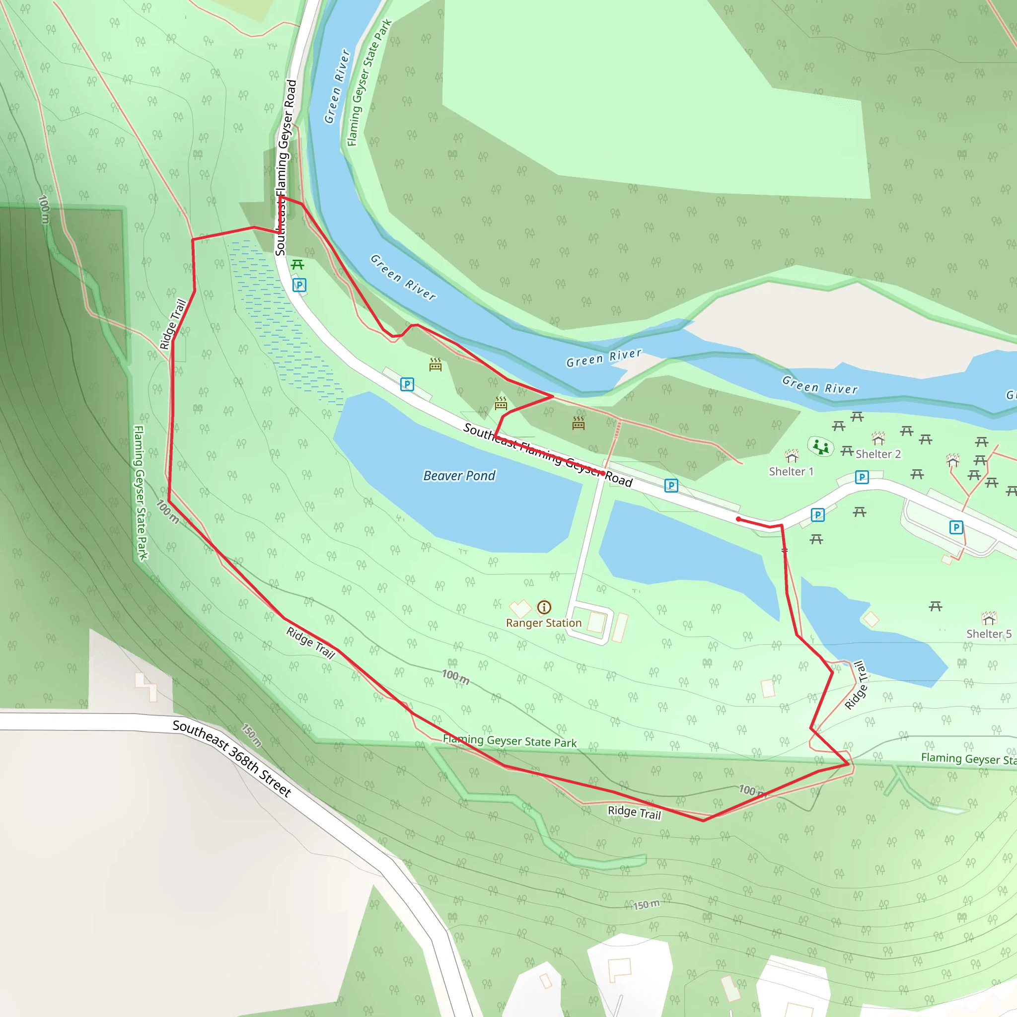 Ridge Trail and Beaver Pond Loop mobile static map