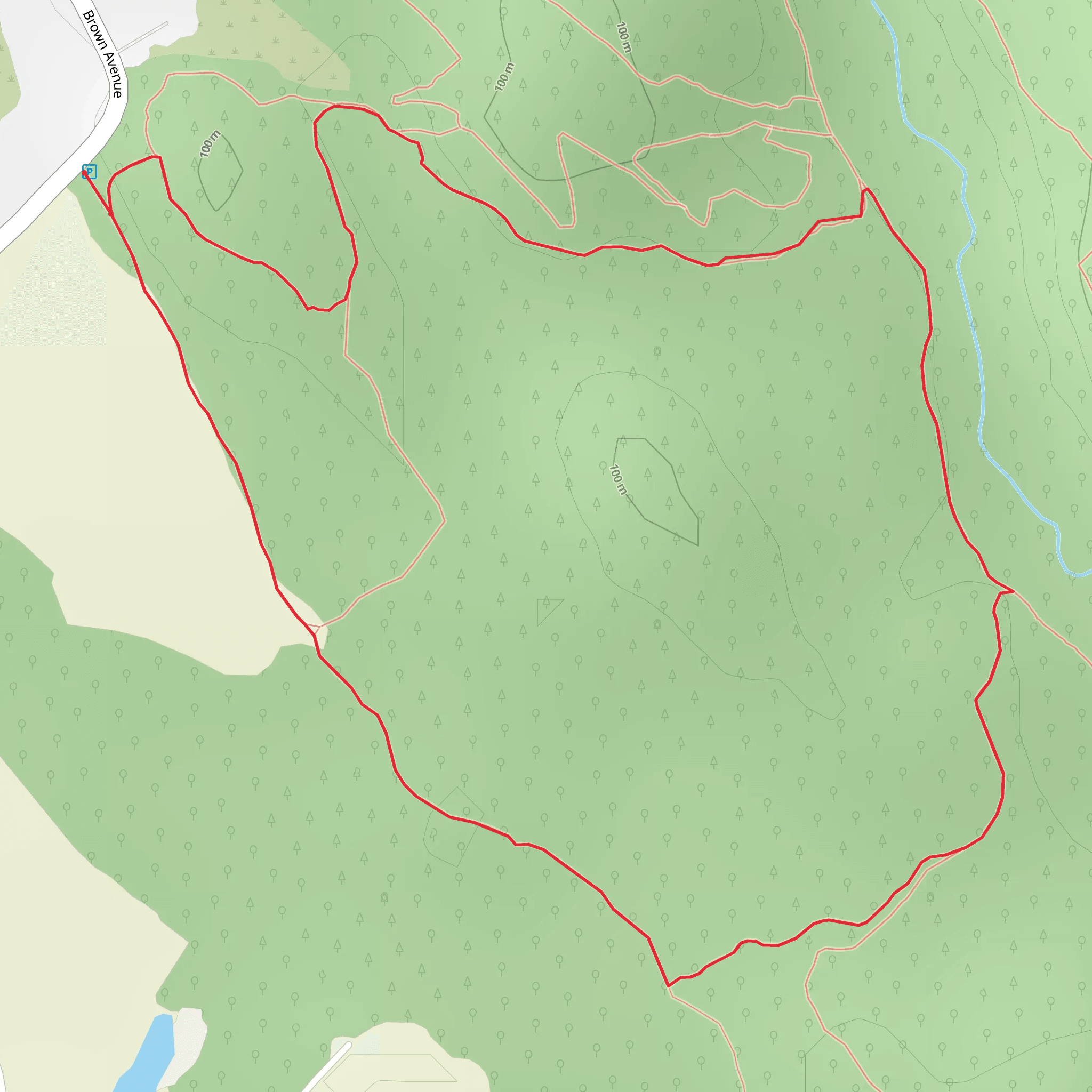 Brown Avenue Loop mobile static map