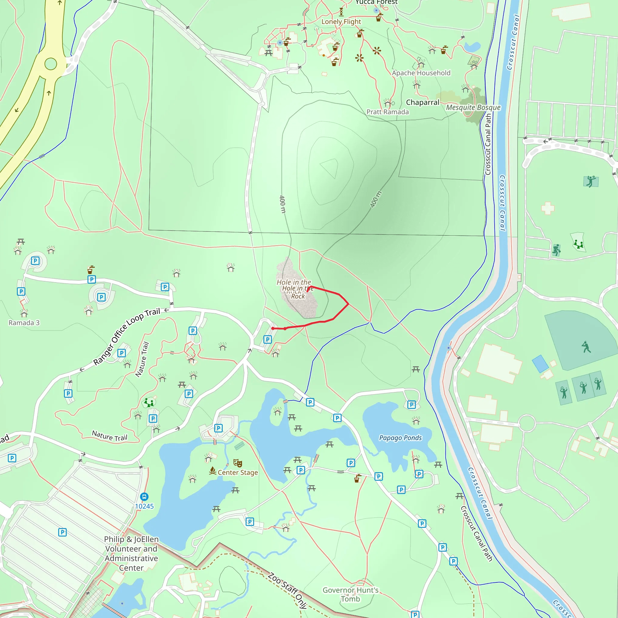 Hole in the Rock mobile static map