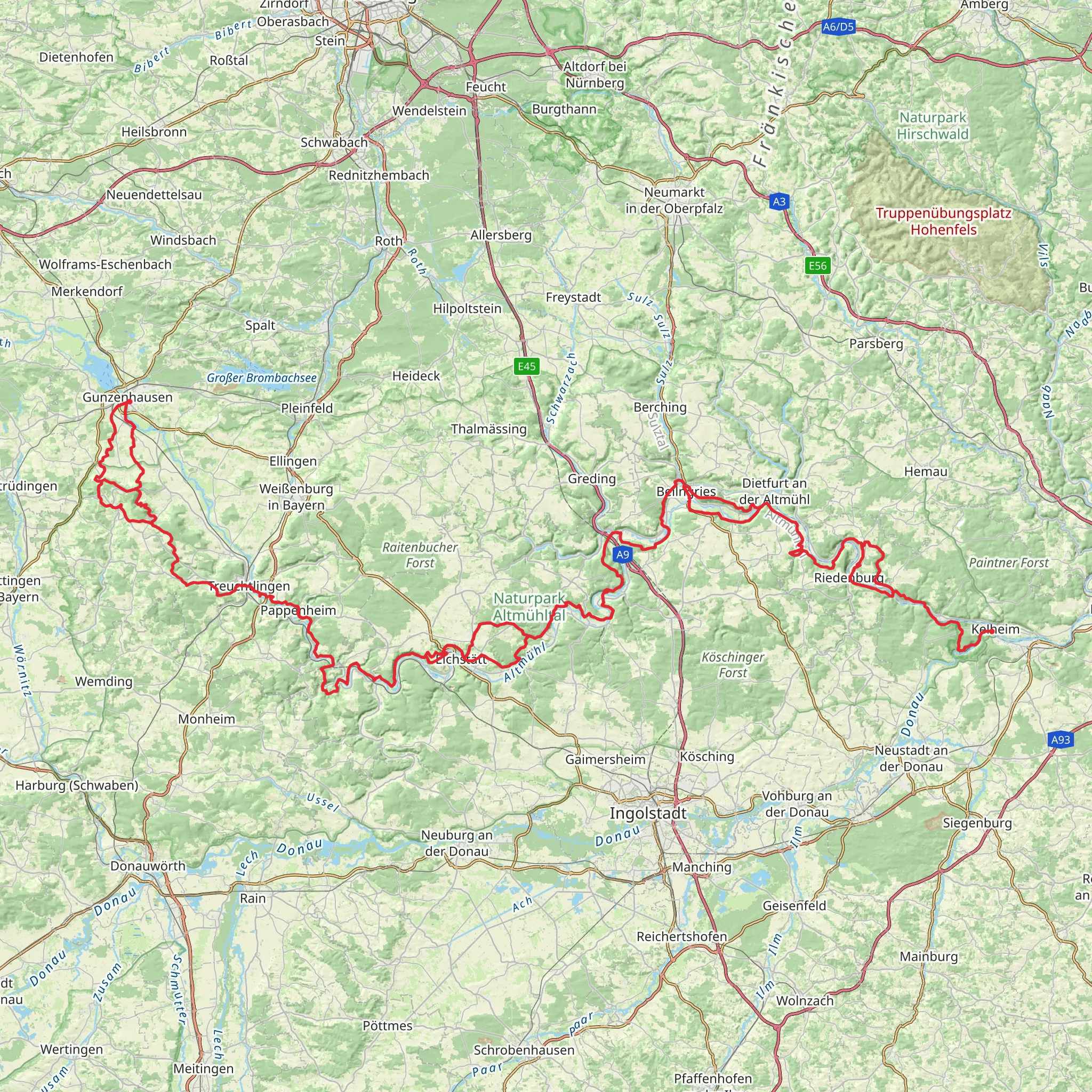 Altmülthal Panoramaweg mobile static map