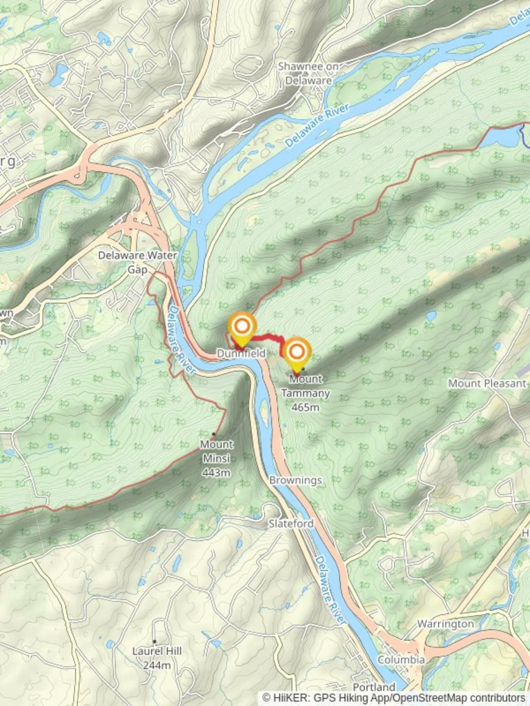 An image depicting the trail Red Dot Trail and its surrounding area.