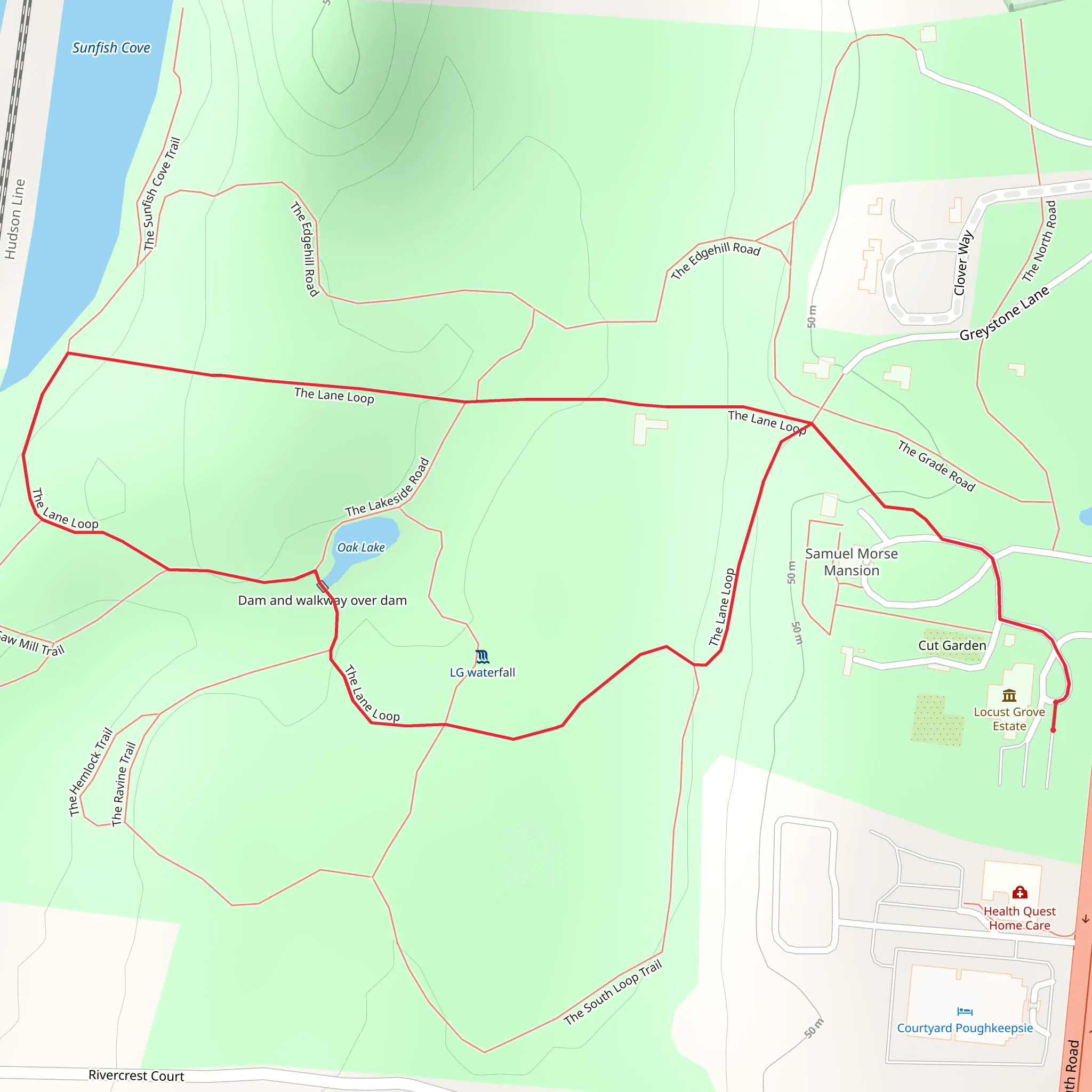 The Lane Loop mobile static map
