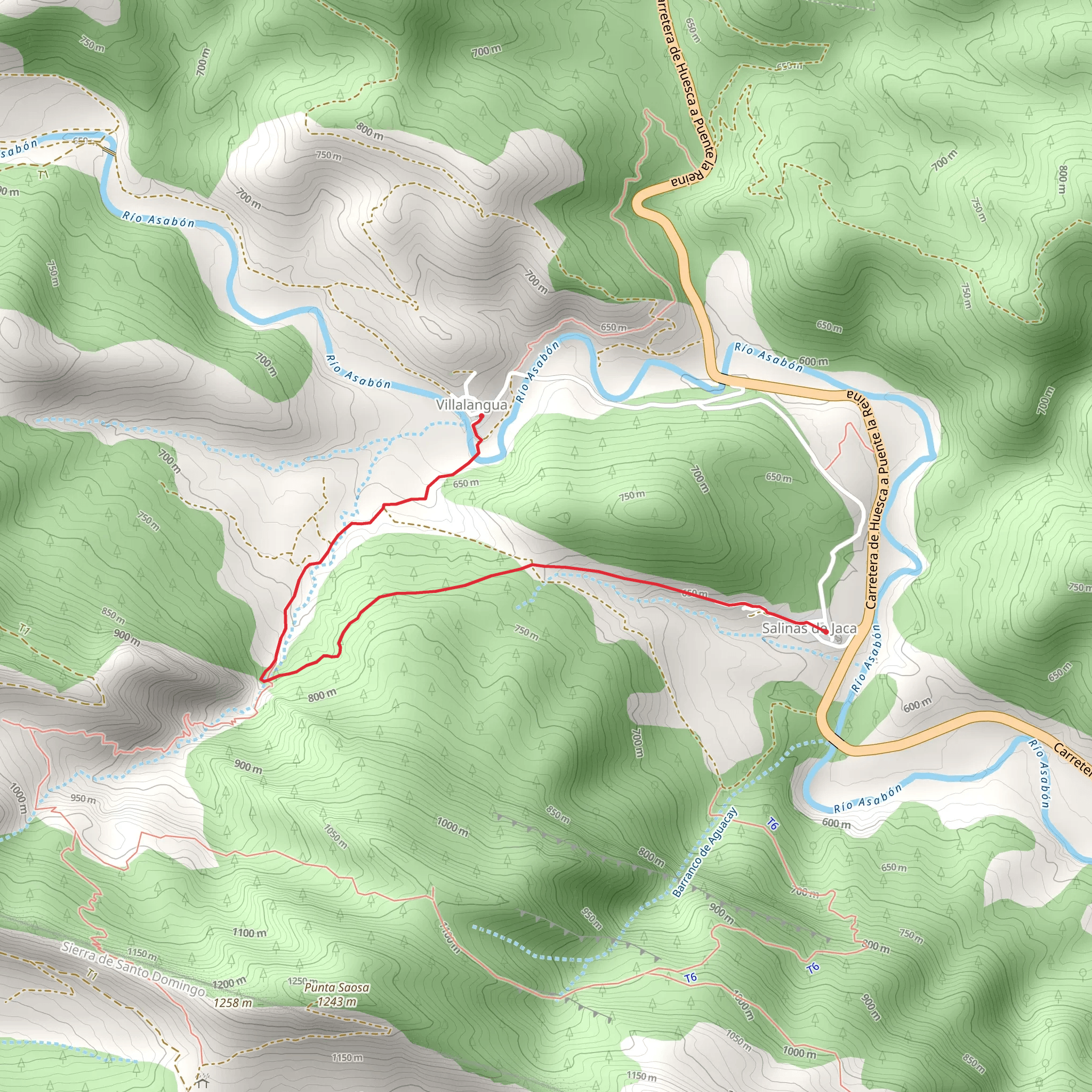 Villalangua - Salinas de Jaca PR HU 097-a mobile static map